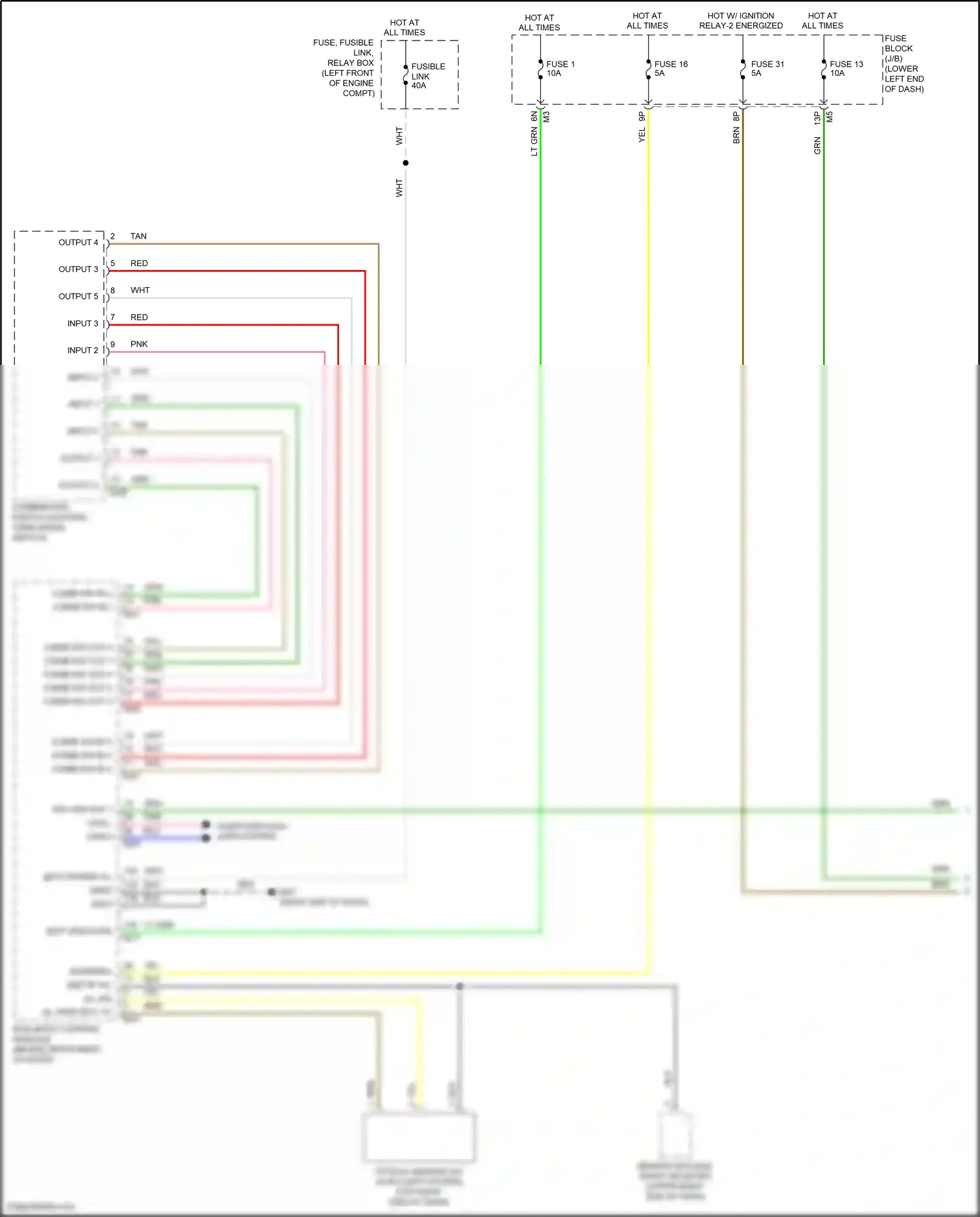 Wiring diagram input 1 for Nissan Maxima A36 (2015-2024) (2 of 5)