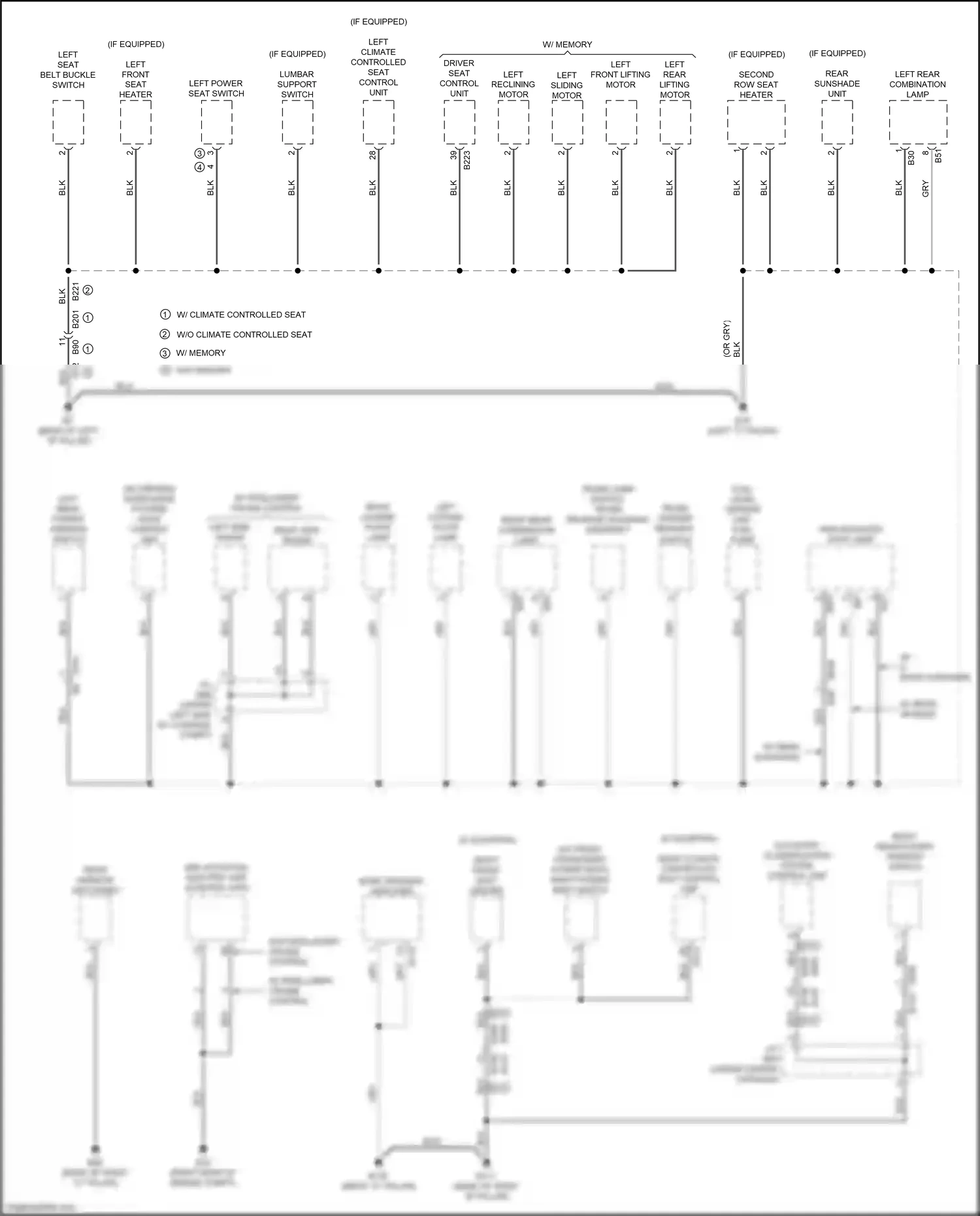 Wiring diagram left "c" pillar) for Nissan Maxima A36 (2015-2024) (16 of 20)