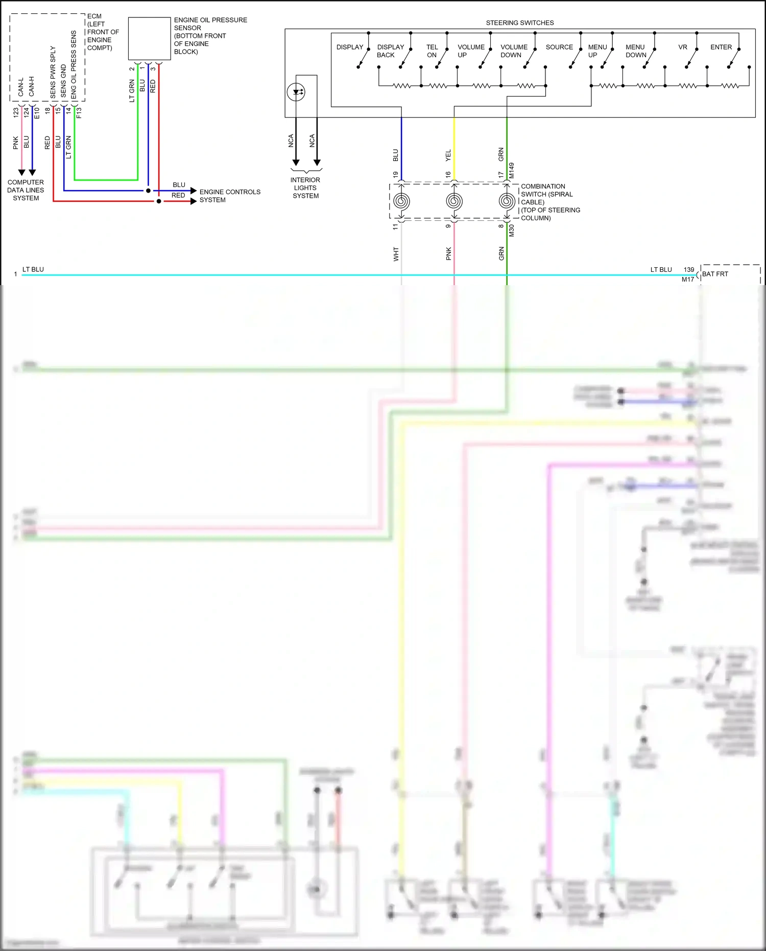 Wiring diagram left "c" pillar) for Nissan Maxima A36 (2015-2024) (17 of 20)