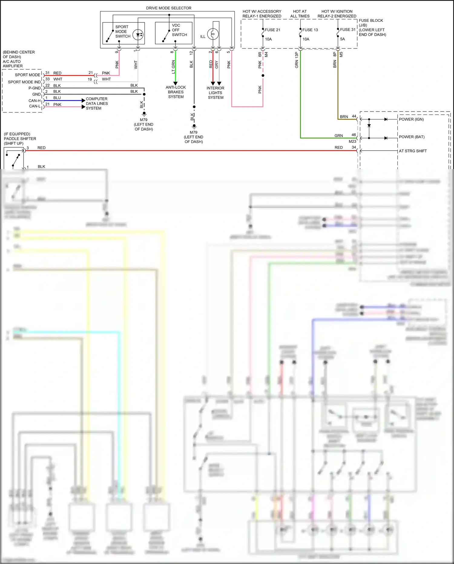 Wiring diagram primary speed sensor for Nissan Maxima A36 (2015-2024) (4 of 4)