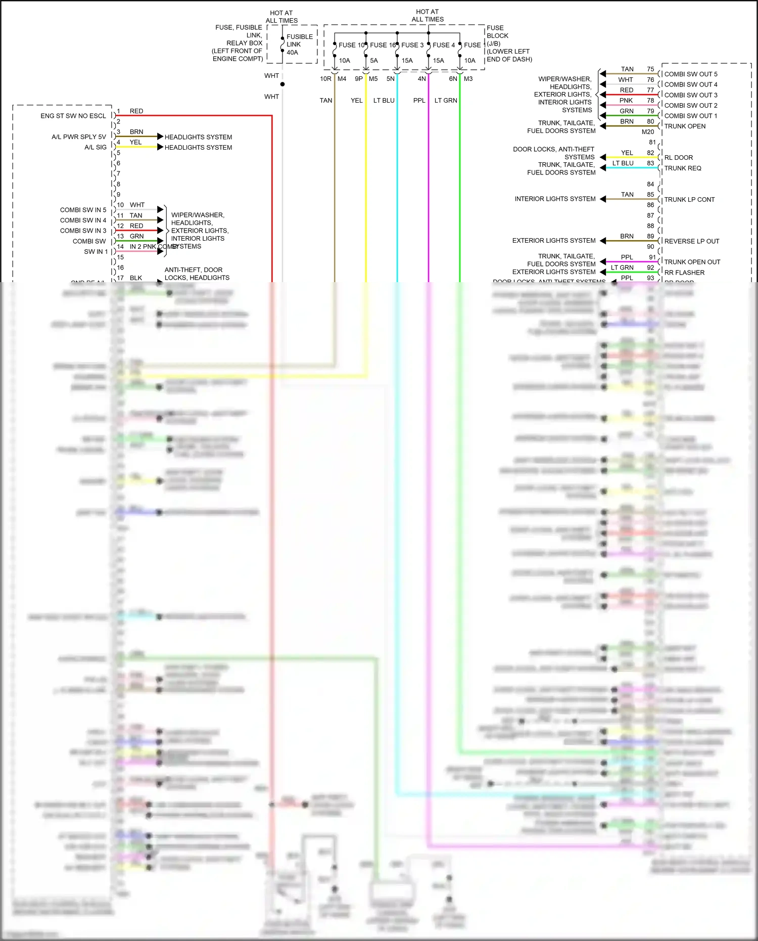 Wiring diagram reverse sig for Nissan Maxima A36 (2015-2024) (2 of 2)