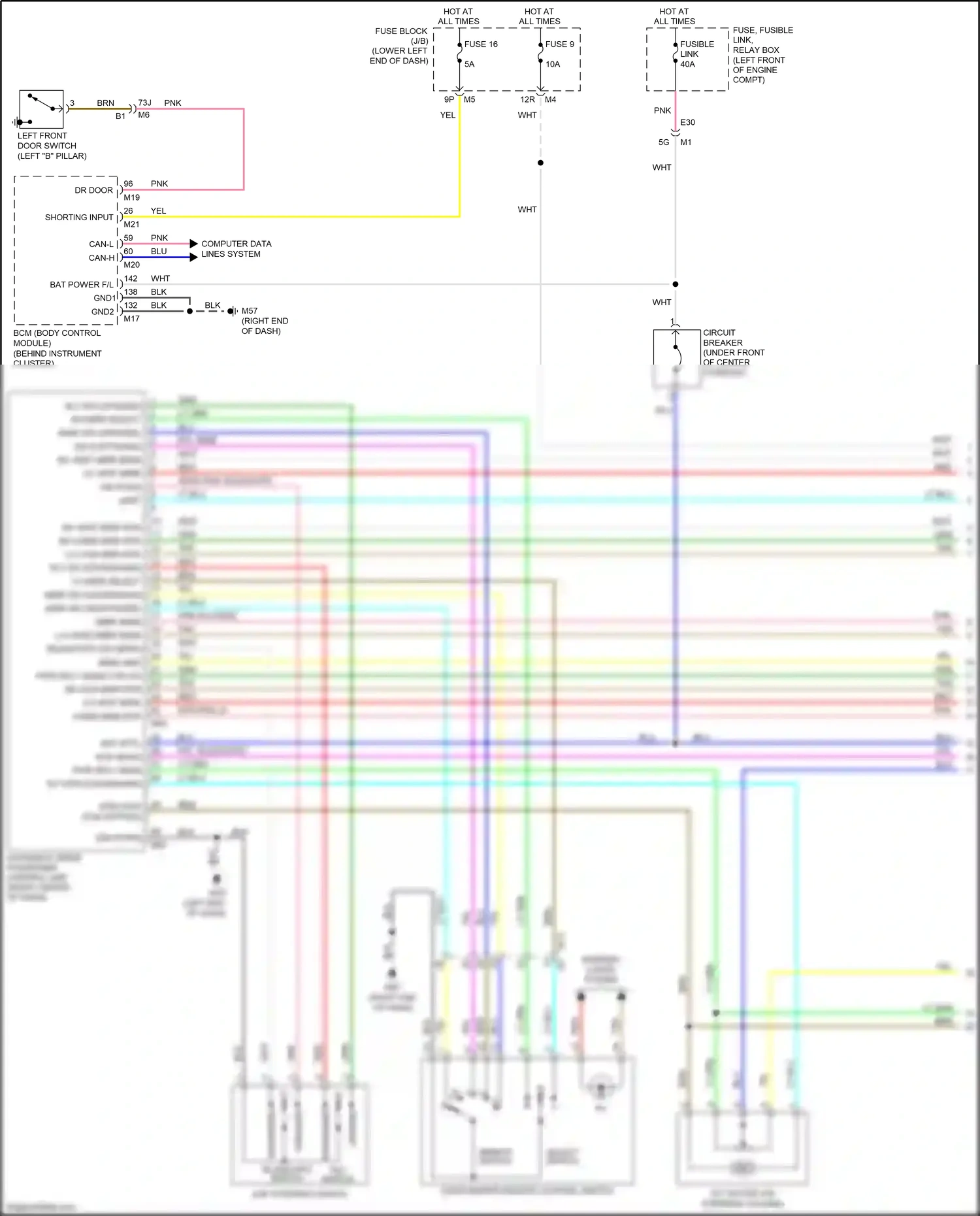 Wiring diagram select switch for Nissan Maxima A36 (2015-2024) (1 of 2)