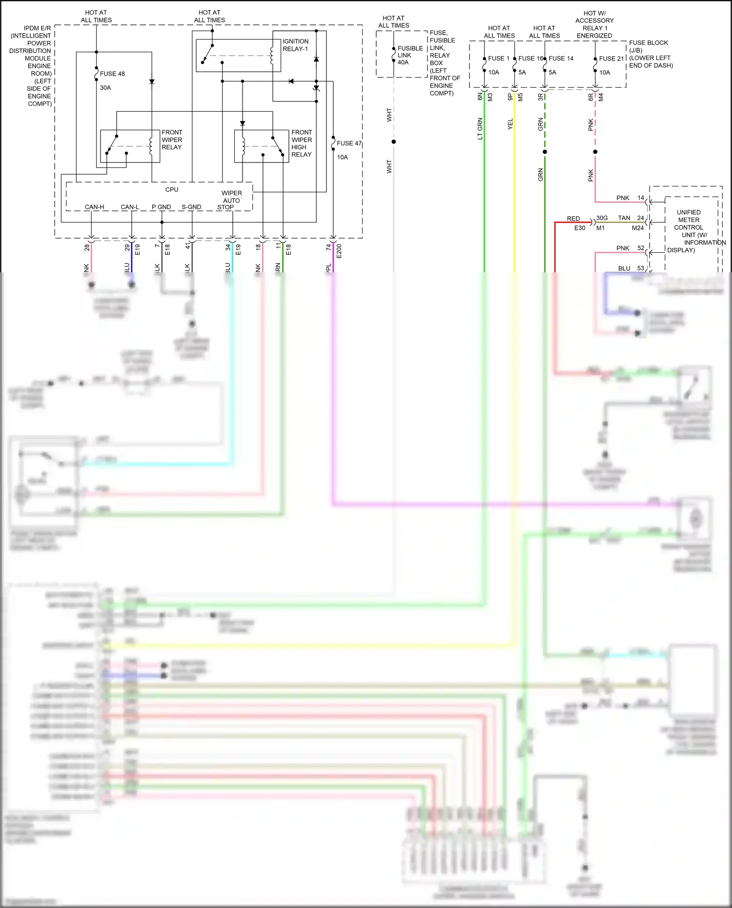 Wiring diagram shorting input for Nissan Maxima A36 (2015-2024) (5 of 5)