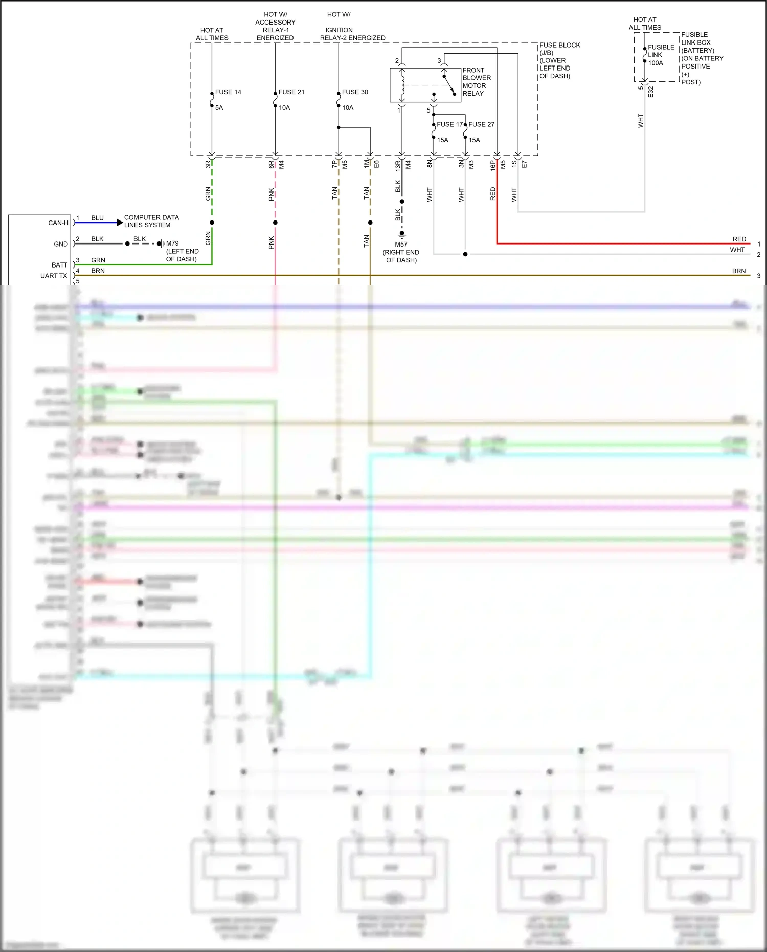 Wiring diagram transmissions system for Nissan Maxima A36 (2015-2024) (1 of 2)
