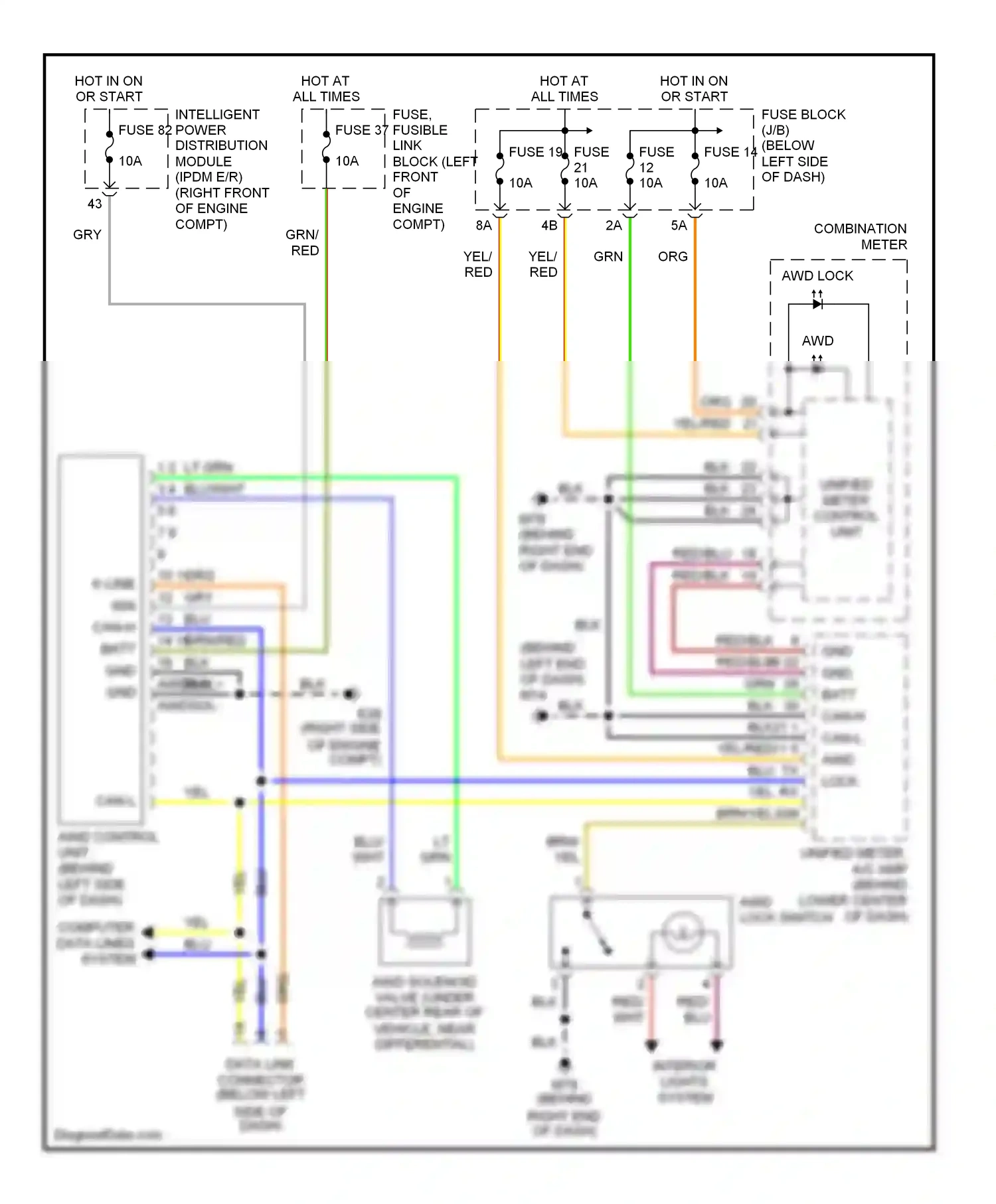 Wiring diagram blu for Nissan Murano Z50 (2002-2008) (52 of 57)