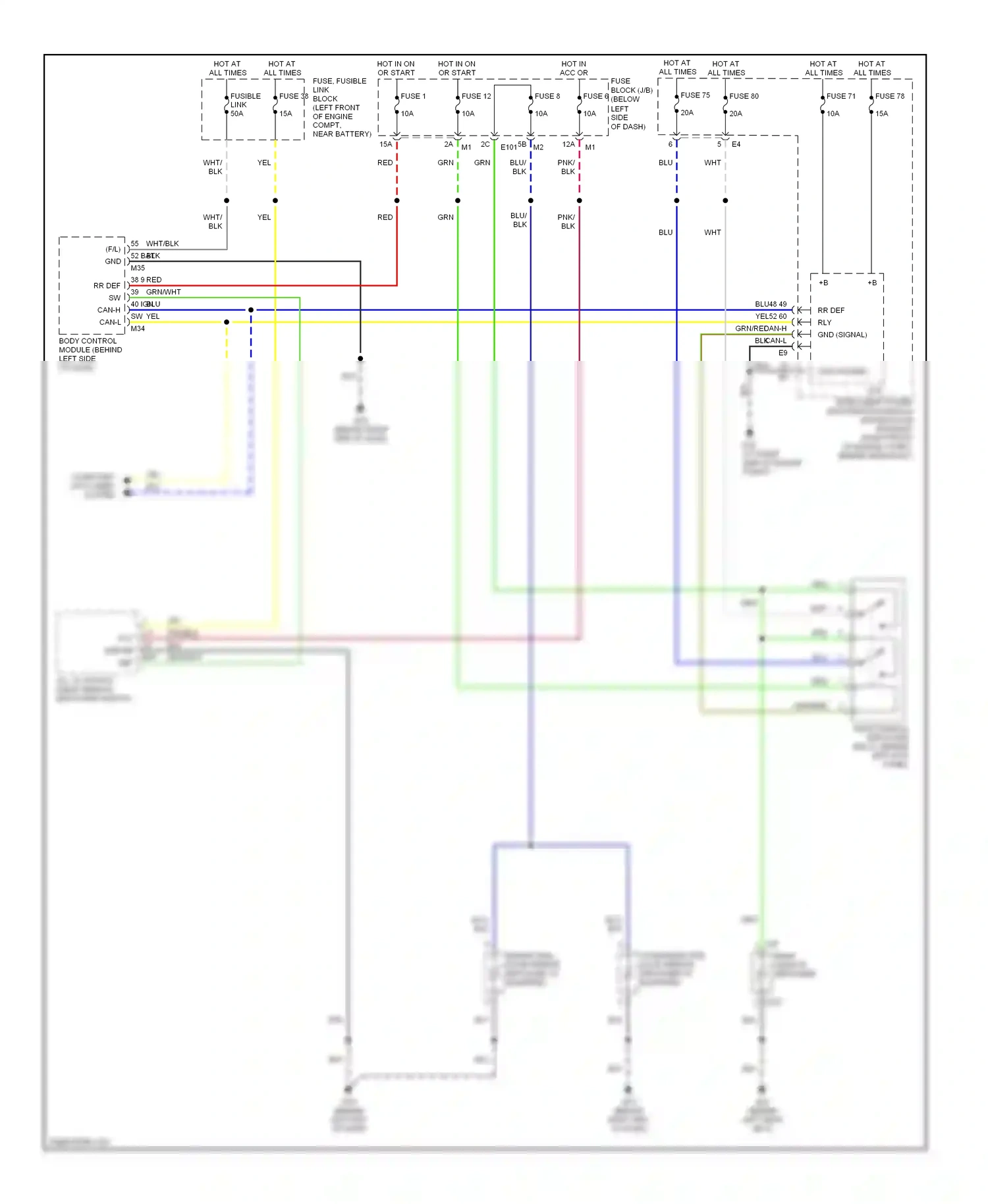 Wiring diagram computer data lines system for Nissan Murano Z50 (2002-2008) (8 of 37)