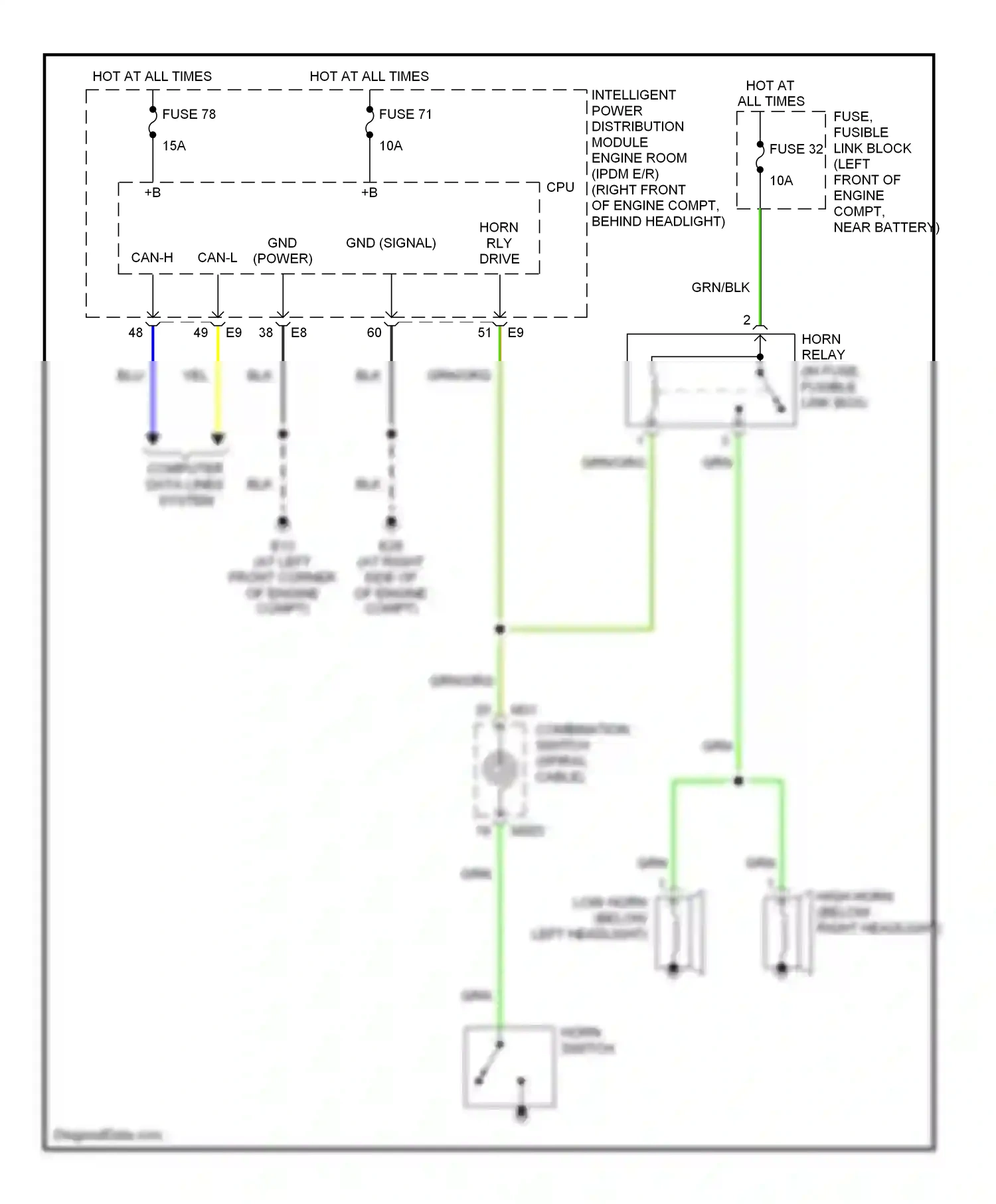 Wiring diagram computer data lines system for Nissan Murano Z50 (2002-2008) (16 of 37)
