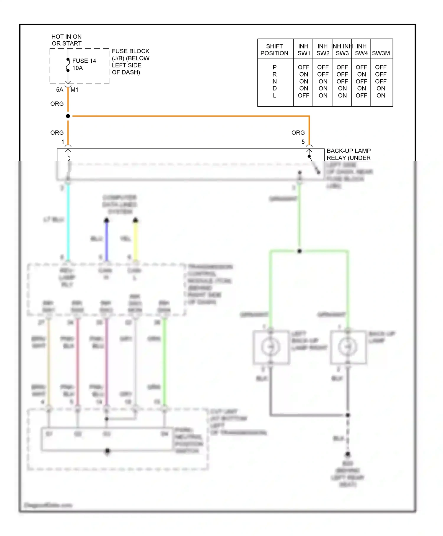 Wiring diagram computer data lines system for Nissan Murano Z50 (2002-2008) (11 of 37)