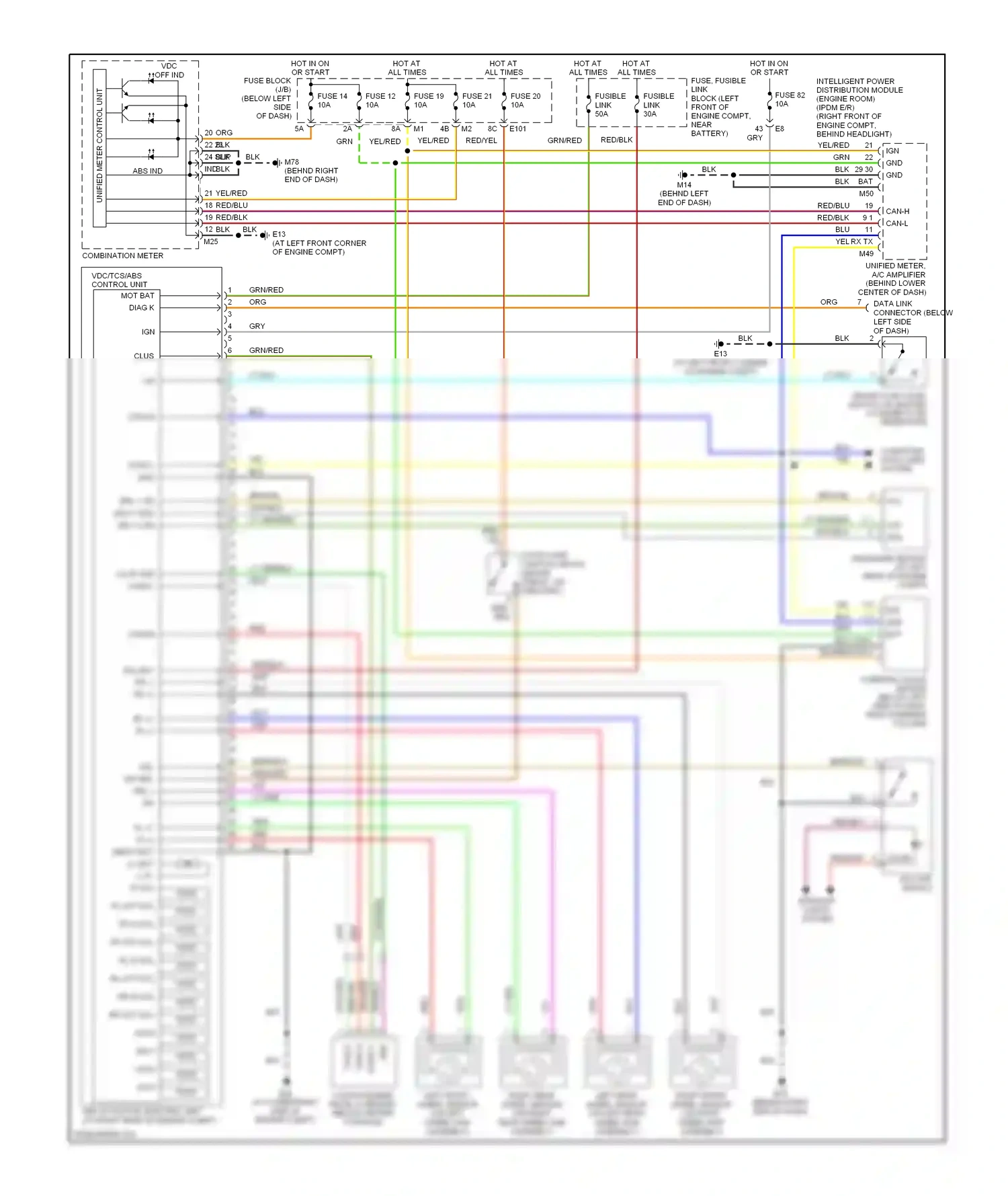 Wiring diagram computer data lines system for Nissan Murano Z50 (2002-2008) (2 of 37)