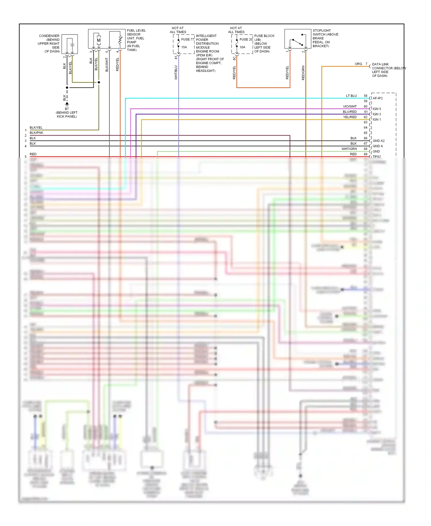Wiring diagram cruise control system for Nissan Murano Z50 (2002-2008) (1 of 1)