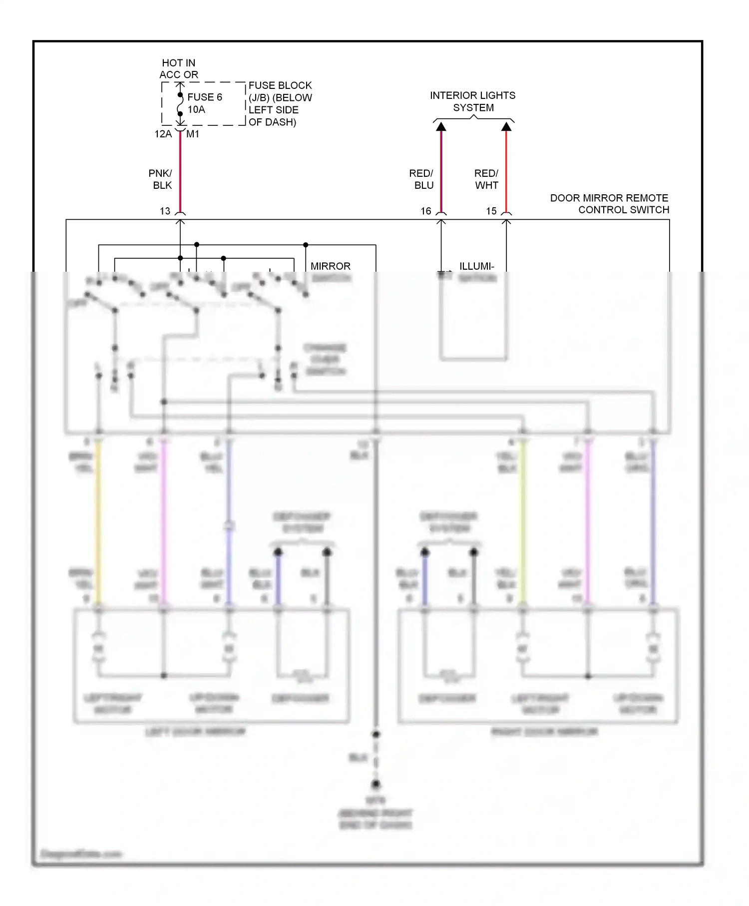 Wiring diagram defogger system for Nissan Murano Z50 (2002-2008) (4 of 4)
