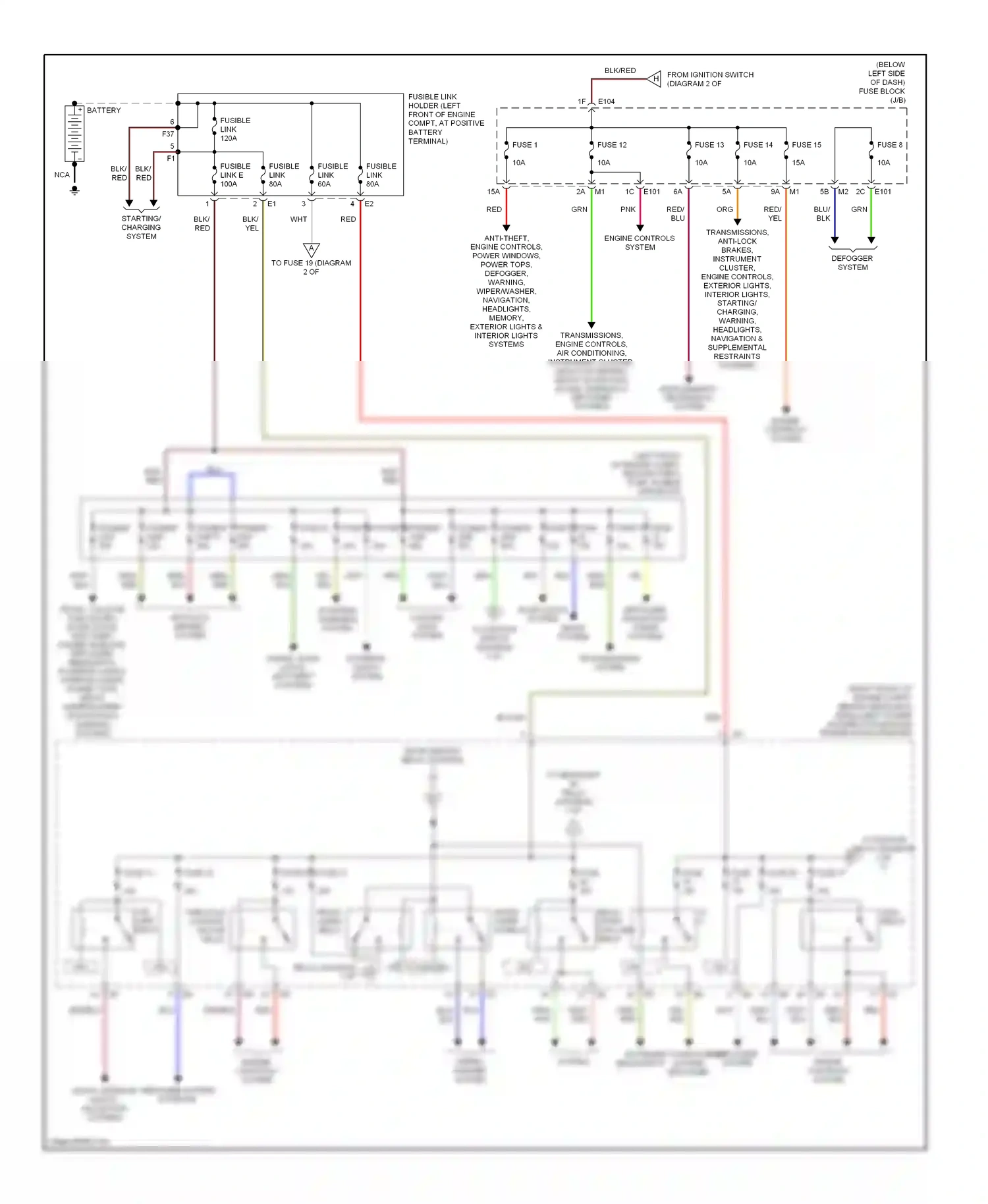 Wiring diagram defogger system for Nissan Murano Z50 (2002-2008) (3 of 4)