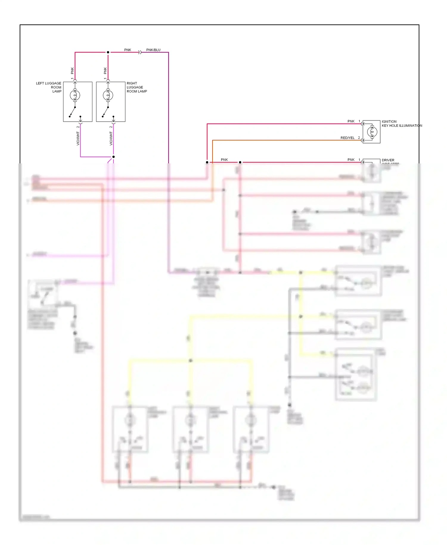 Wiring diagram driver side step lamp for Nissan Murano Z50 (2002-2008) (1 of 1)