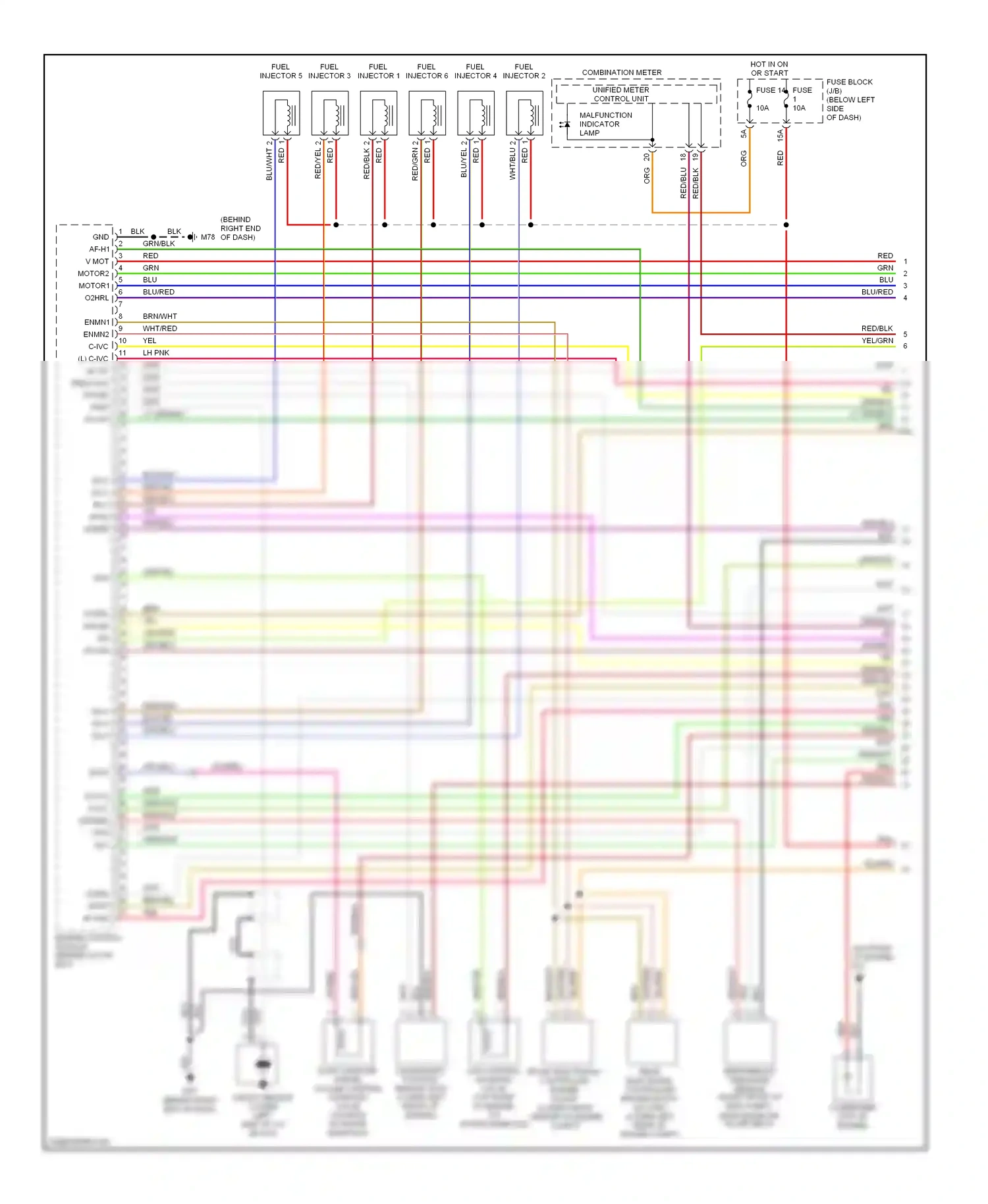 Wiring diagram front electronic controlled engine mount for Nissan Murano Z50 (2002-2008) (1 of 1)