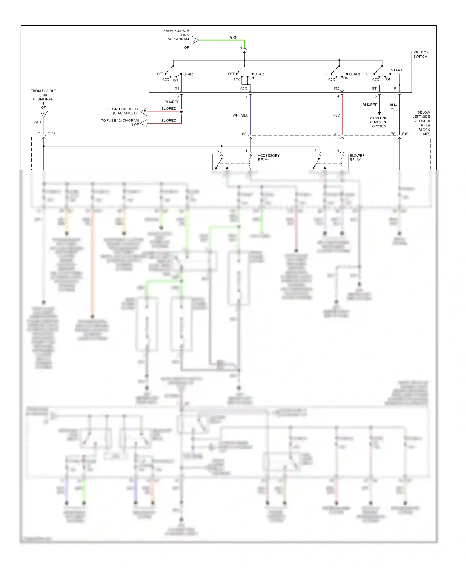 Wiring diagram headlights system for Nissan Murano Z50 (2002-2008) (2 of 2)