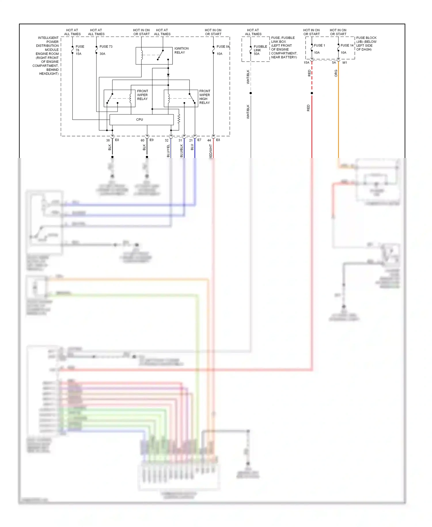 Wiring diagram input 5 for Nissan Murano Z50 (2002-2008) (1 of 2)