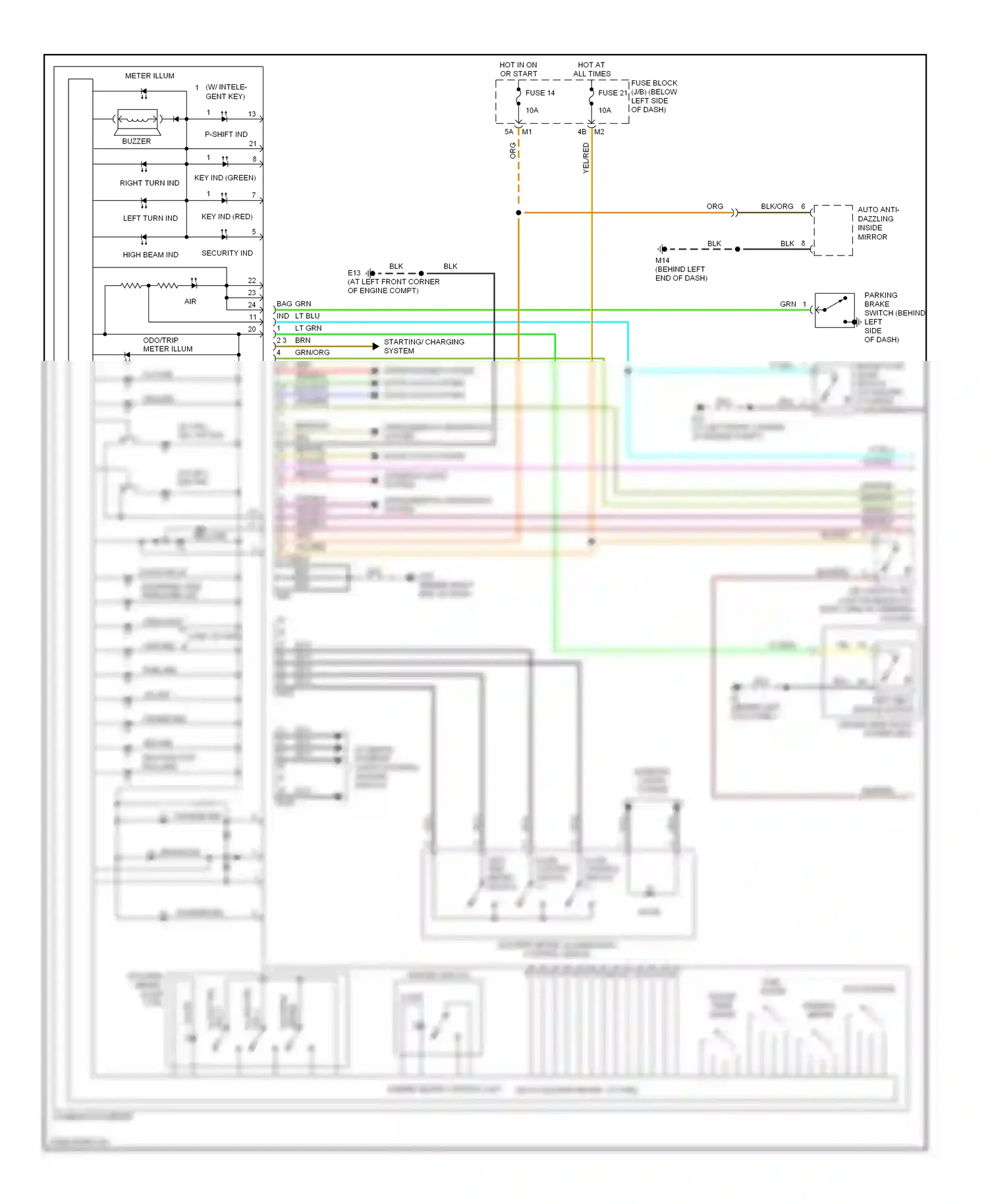 Wiring diagram security ind for Nissan Murano Z50 (2002-2008) (1 of 1)
