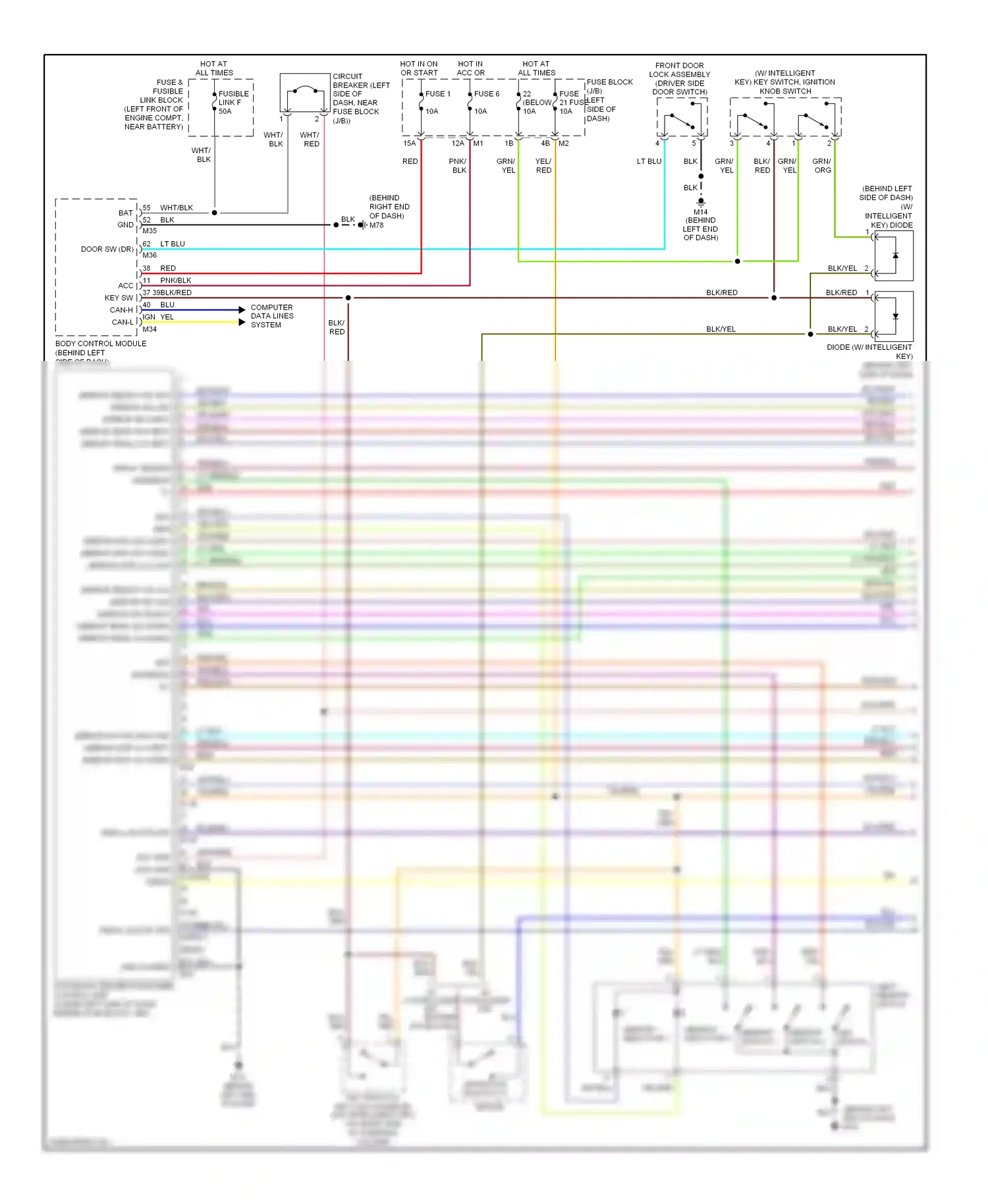 Wiring diagram set switch for Nissan Murano Z50 (2002-2008) (1 of 1)
