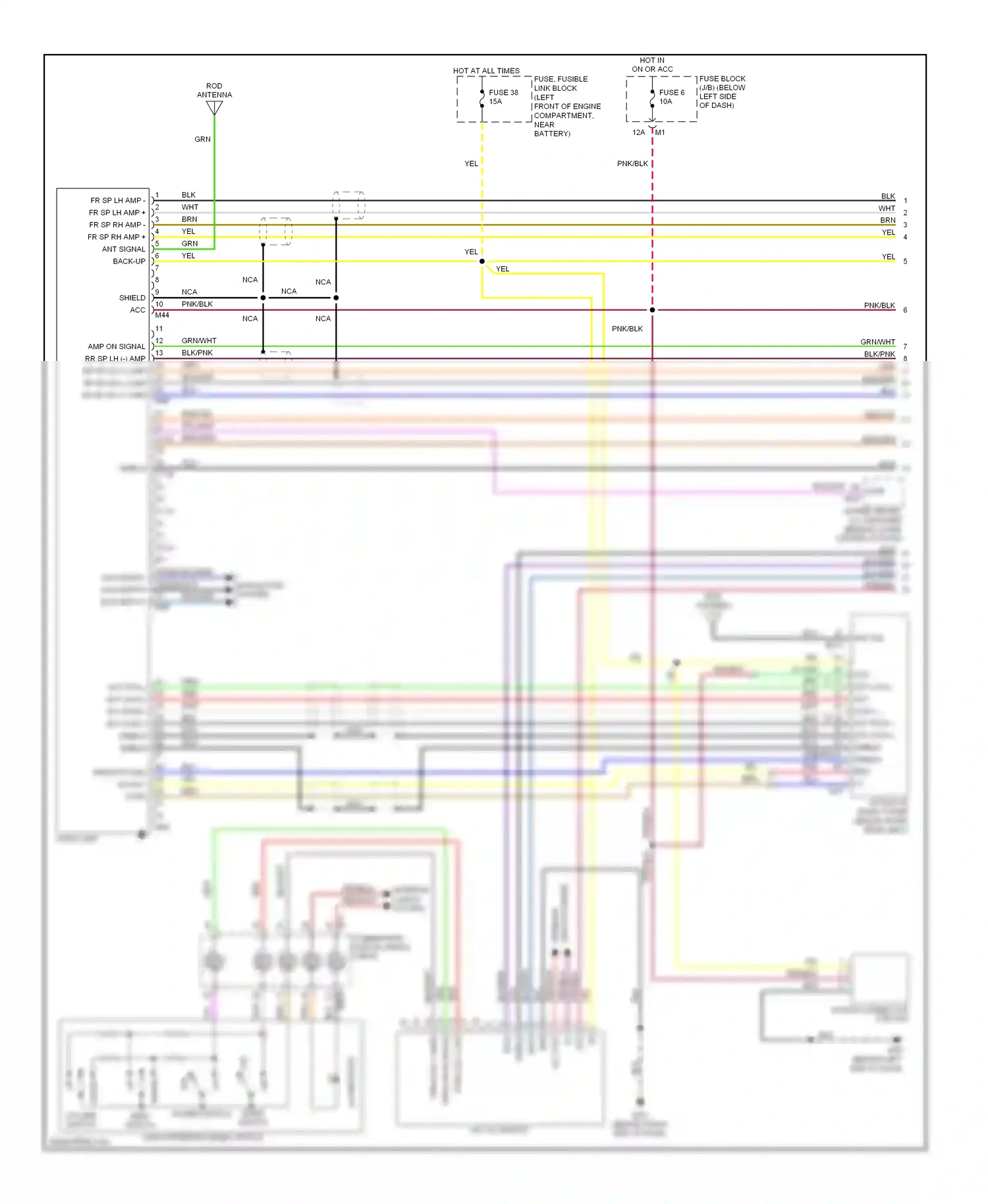 Wiring diagram volume switch for Nissan Murano Z50 (2002-2008) (2 of 3)