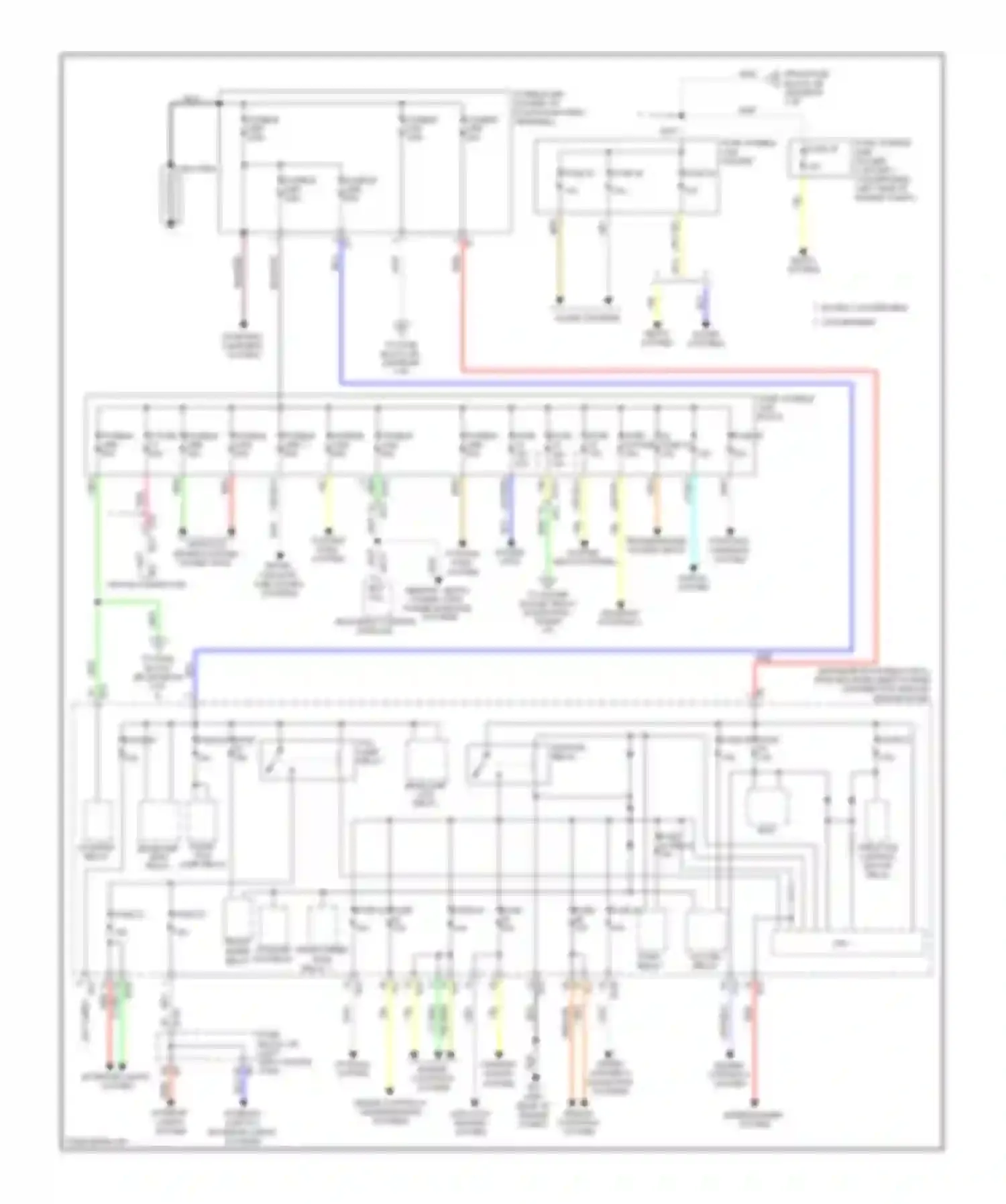 Murano Nissan Z51 facelift 2 (2011-2015): Power distribution circuit (1 of 2)