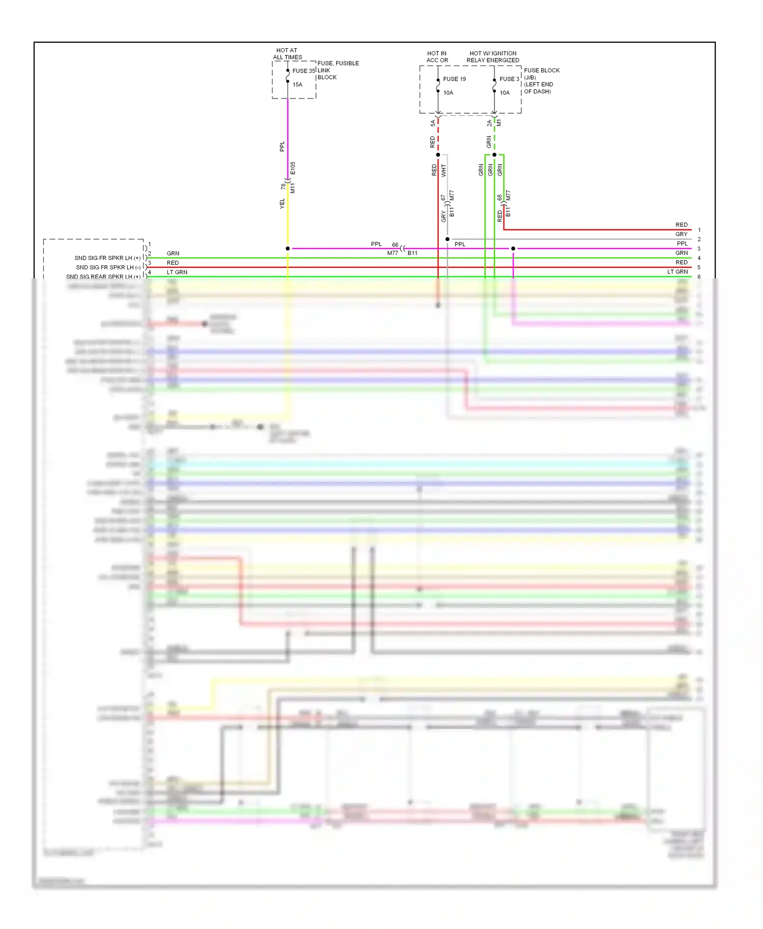 Wiring diagram av control unit for Nissan Murano Z51 facelift 2 (2011-2015) (11 of 20)
