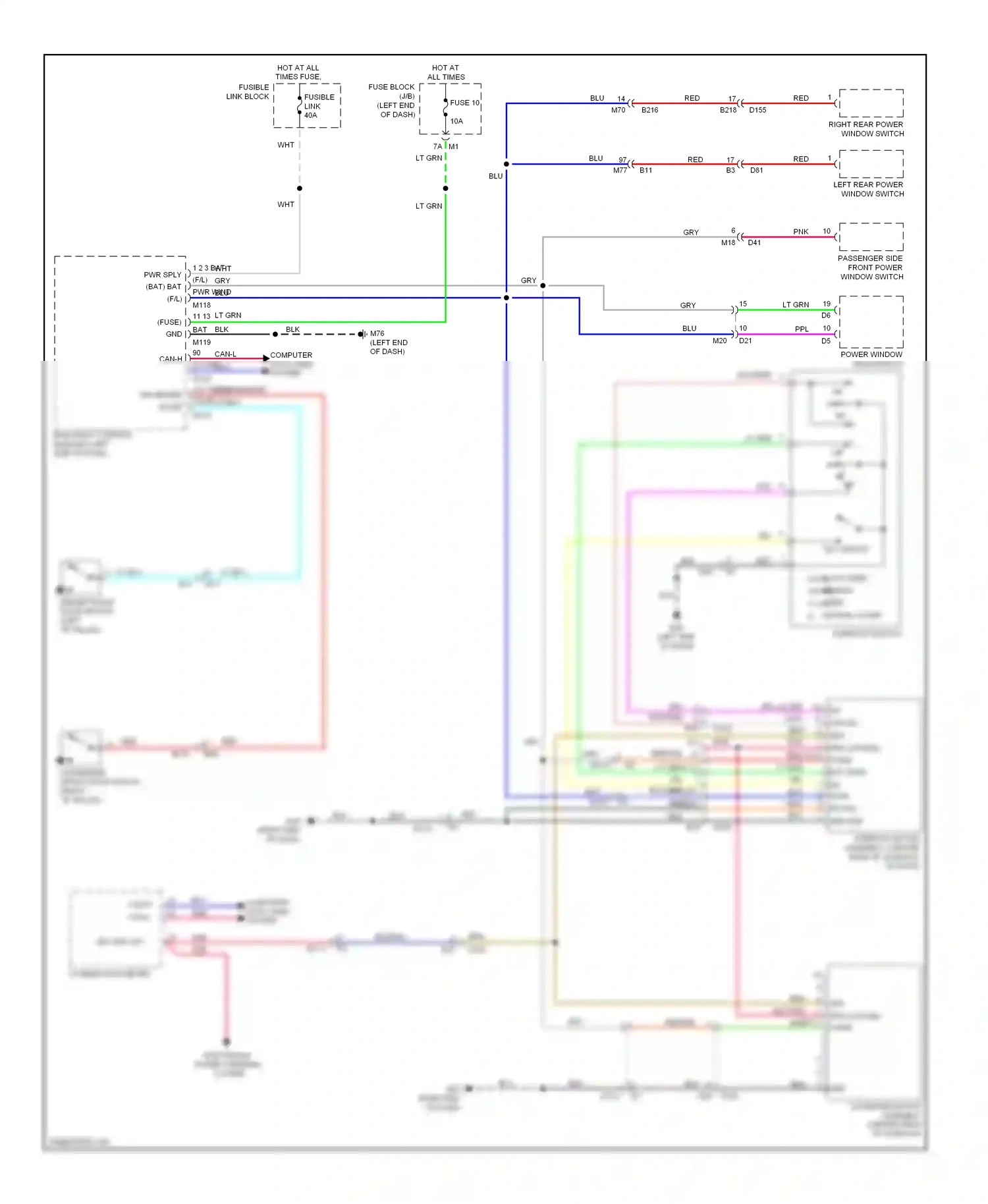 Wiring diagram combination meter for Nissan Murano Z51 facelift 2 (2011-2015) (19 of 32)