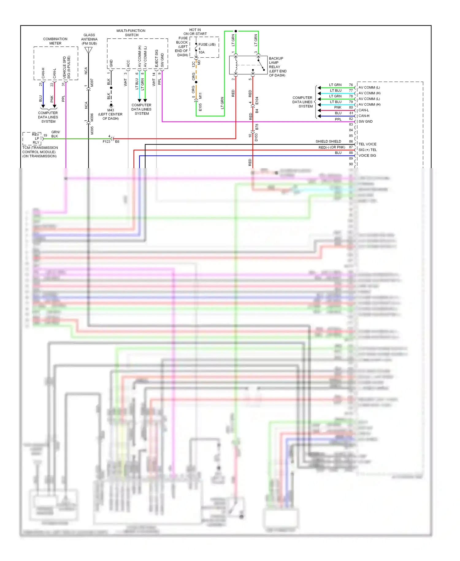 Wiring diagram computer data lines system for Nissan Murano Z51 facelift 2 (2011-2015) (60 of 72)