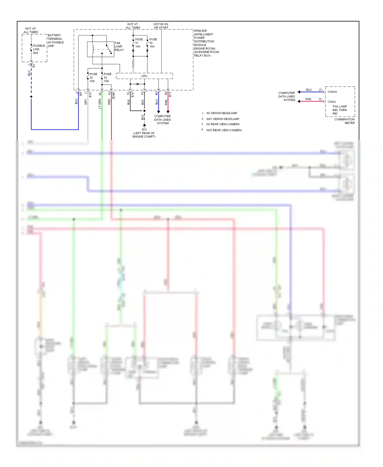 Wiring diagram computer data lines system for Nissan Murano Z51 facelift 2 (2011-2015) (17 of 72)