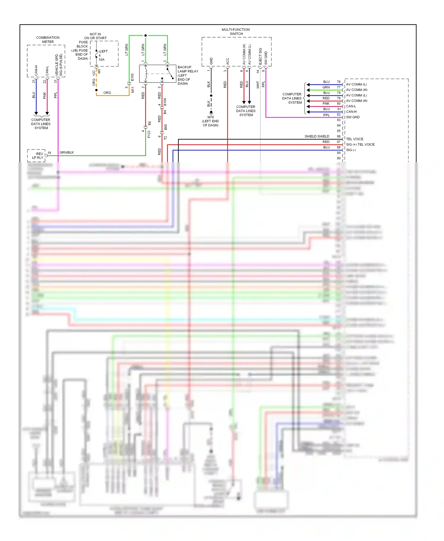 Wiring diagram computer data lines system for Nissan Murano Z51 facelift 2 (2011-2015) (54 of 72)