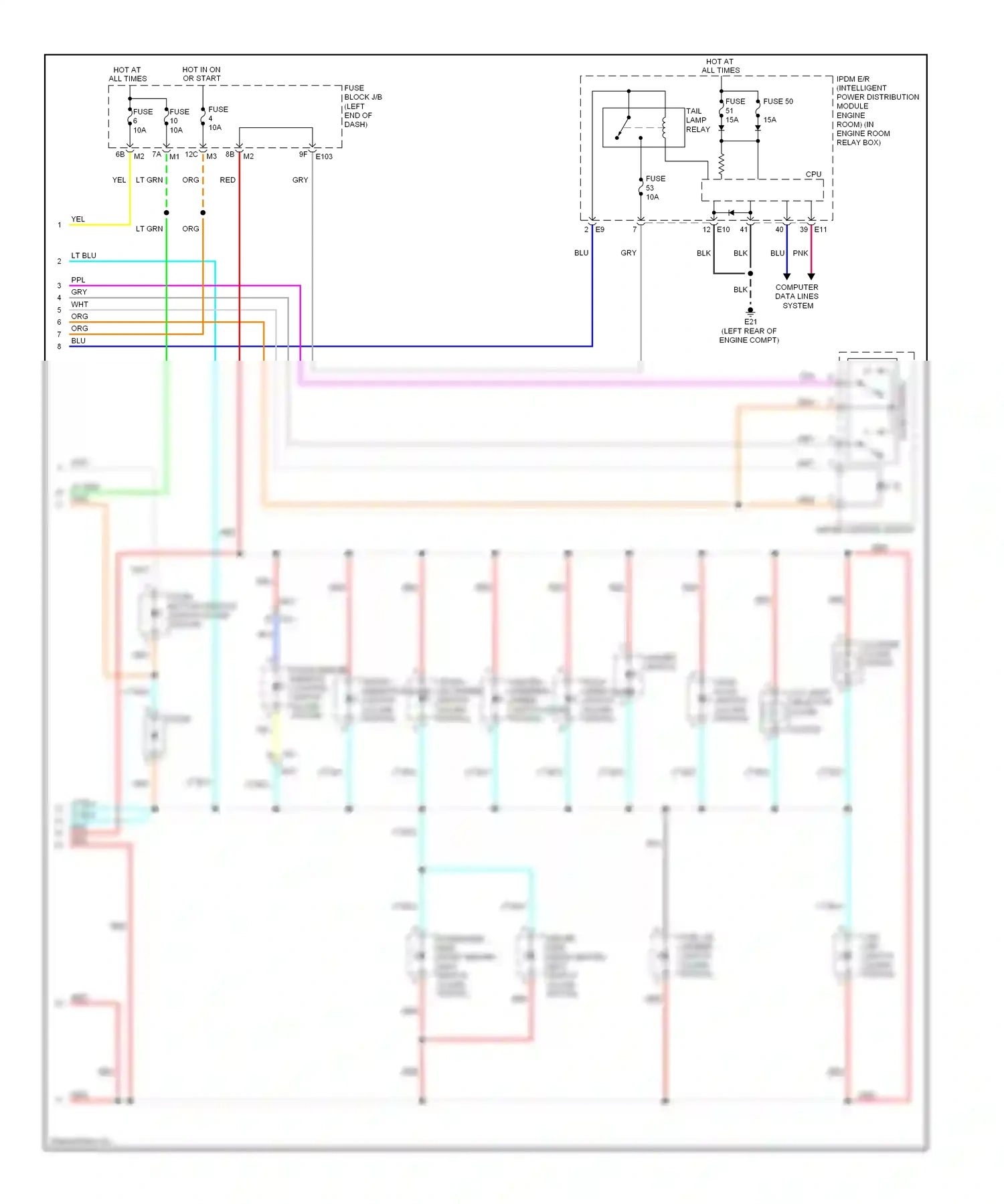 Wiring diagram computer data lines system for Nissan Murano Z51 facelift 2 (2011-2015) (29 of 72)
