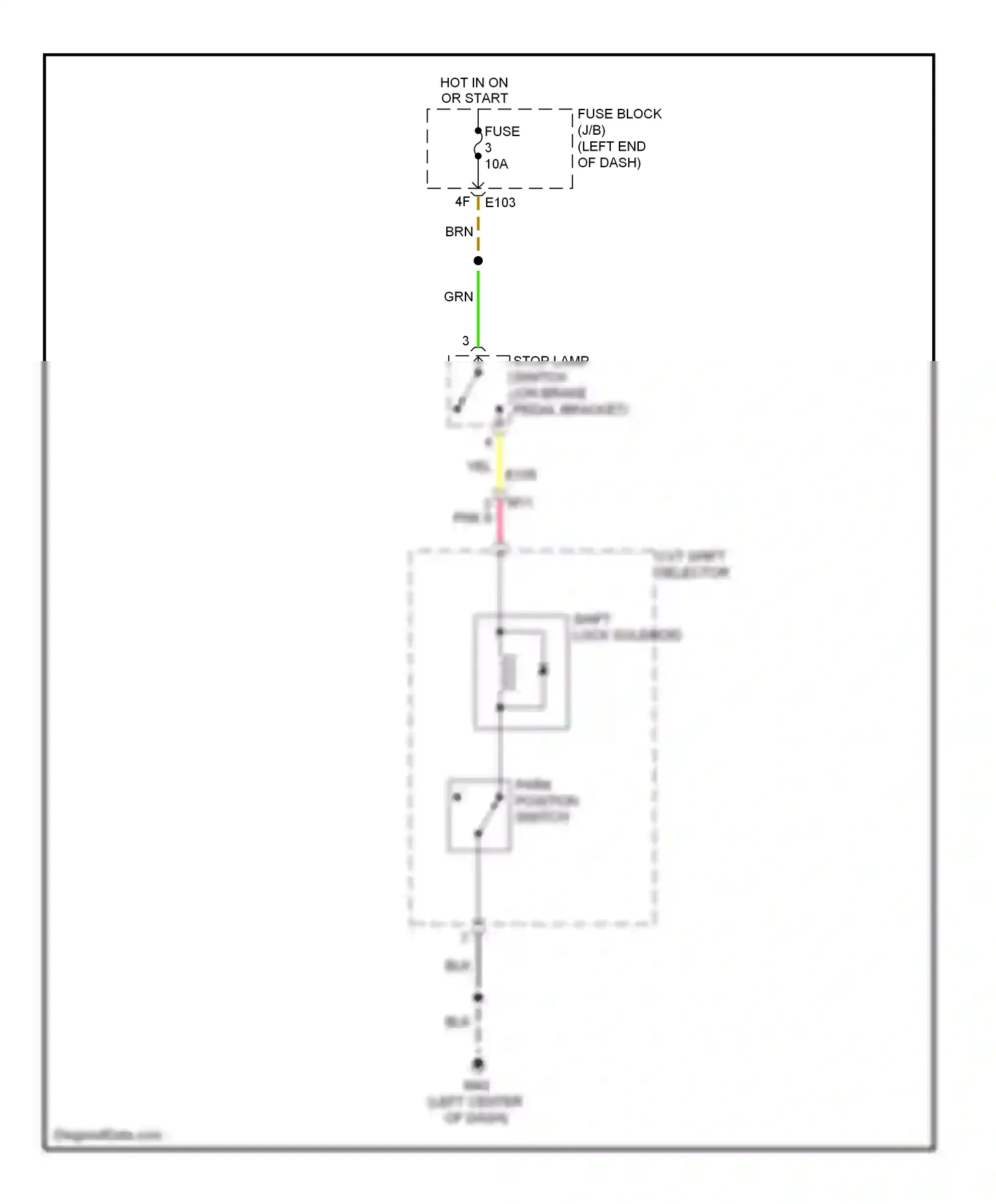 Wiring diagram cvt shift selector for Nissan Murano Z51 facelift 2 (2011-2015) (3 of 3)