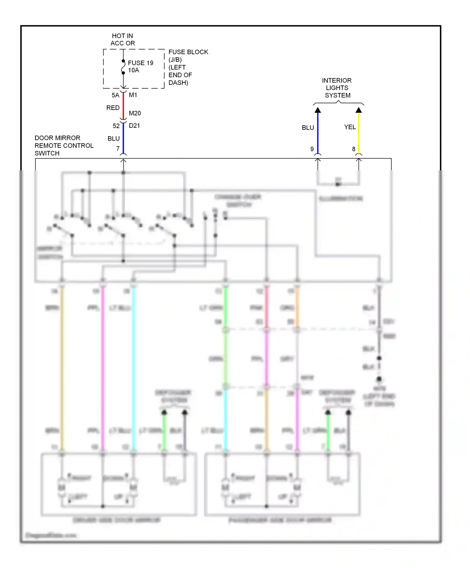 Wiring diagram defogger system for Nissan Murano Z51 facelift 2 (2011-2015) (3 of 5)