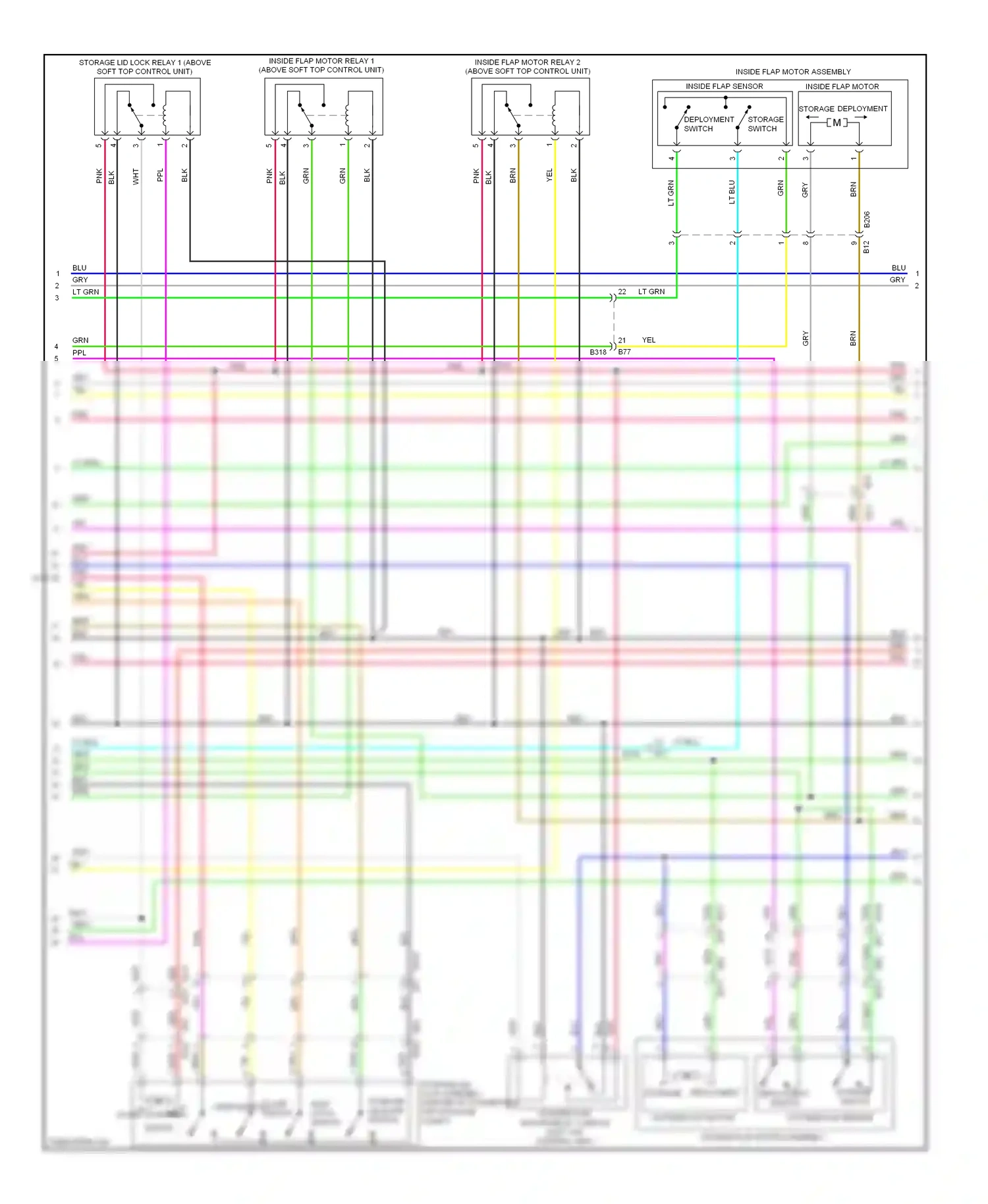 Wiring diagram deployment switch for Nissan Murano Z51 facelift 2 (2011-2015) (1 of 1)