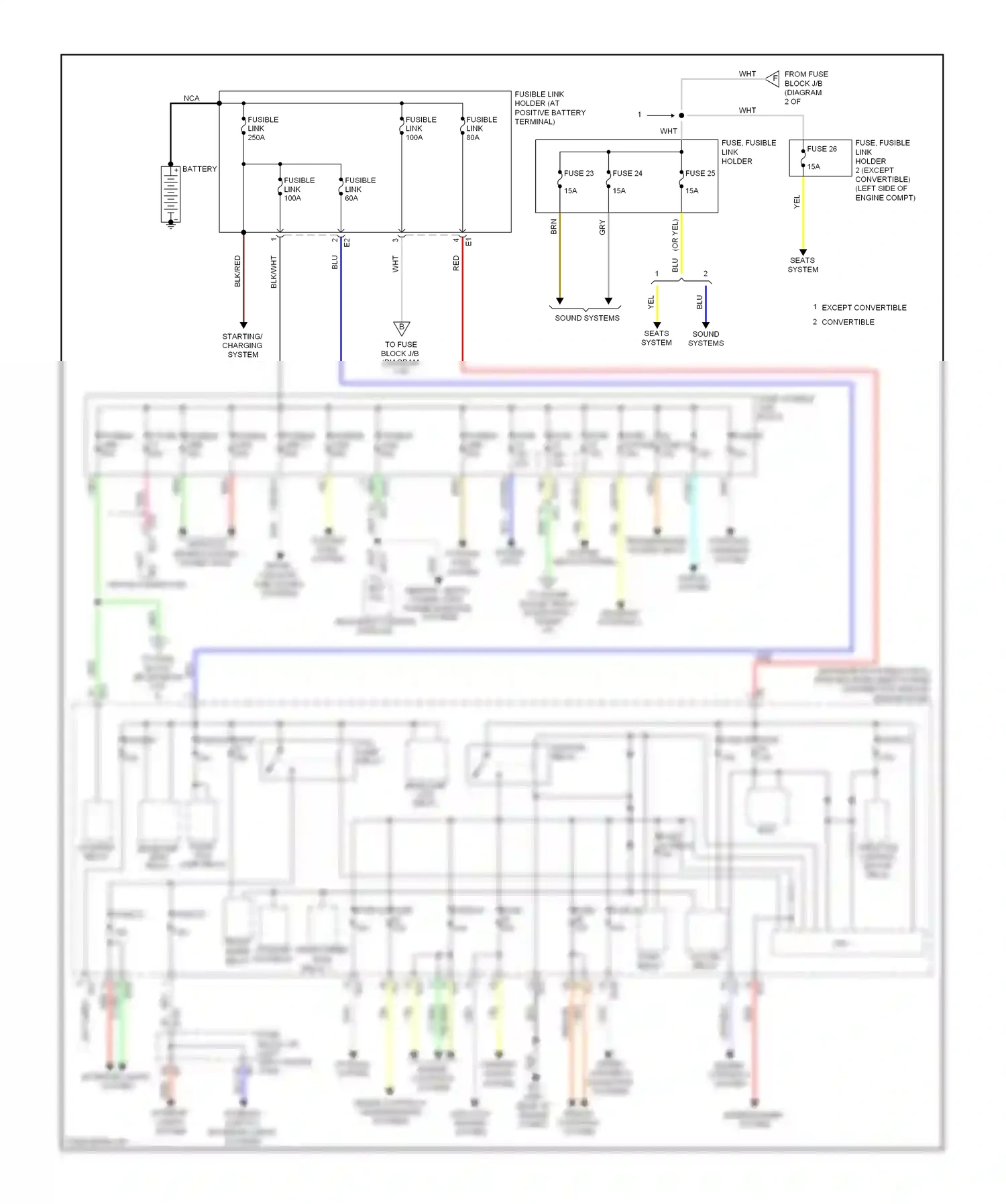 Wiring diagram distribution module engine room) for Nissan Murano Z51 facelift 2 (2011-2015) (1 of 1)