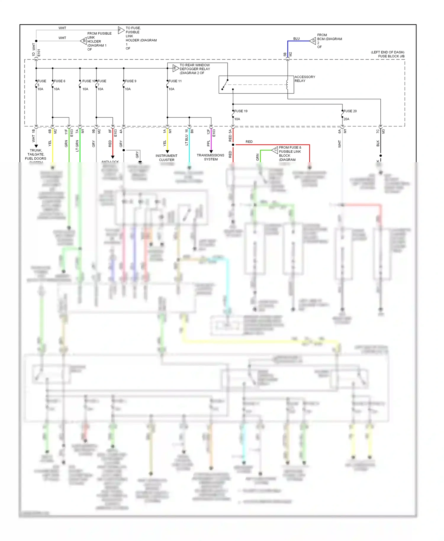 Wiring diagram front power socket for Nissan Murano Z51 facelift 2 (2011-2015) (1 of 1)