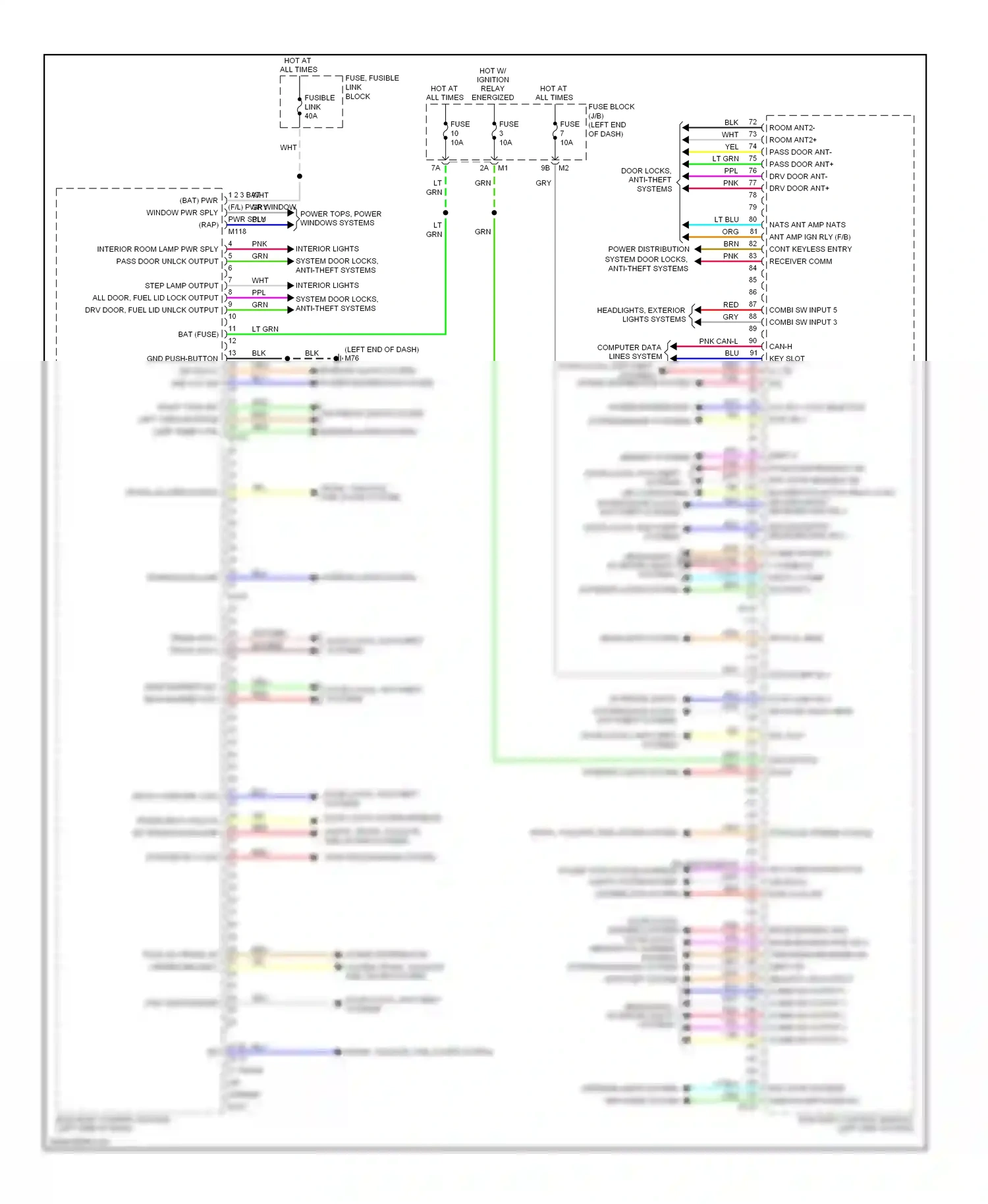 Wiring diagram memory systems for Nissan Murano Z51 facelift 2 (2011-2015) (1 of 2)