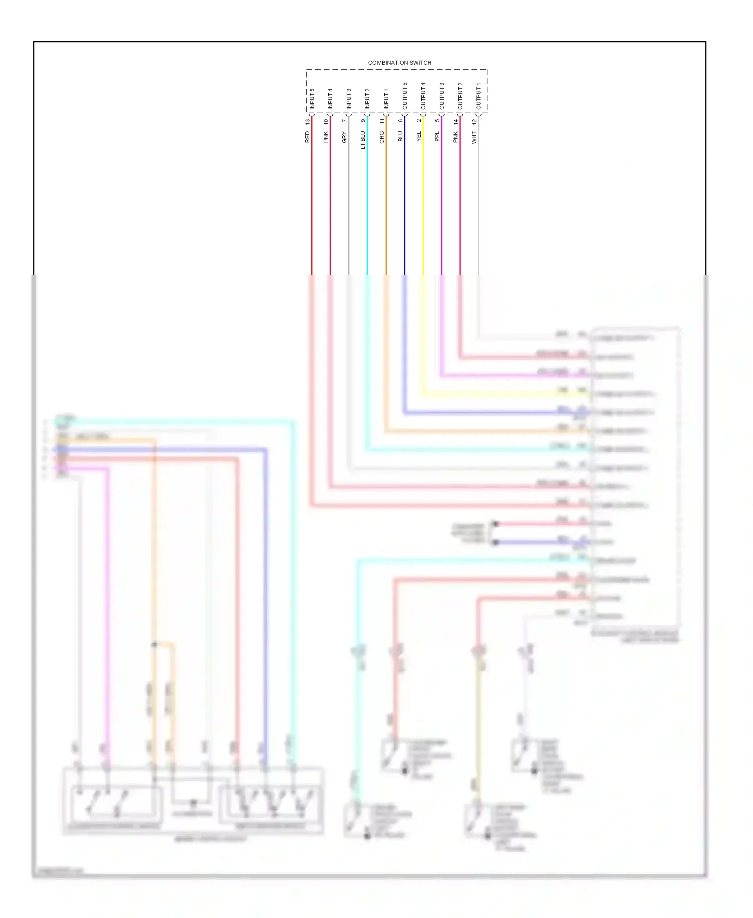 Wiring diagram meter control switch for Nissan Murano Z51 facelift 2 (2011-2015) (1 of 3)