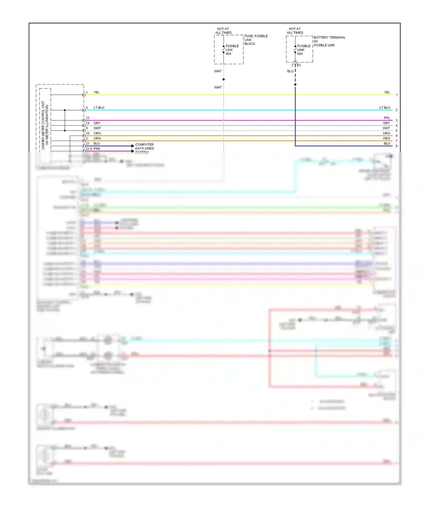 Wiring diagram multi- function switch for Nissan Murano Z51 facelift 2 (2011-2015) (8 of 10)