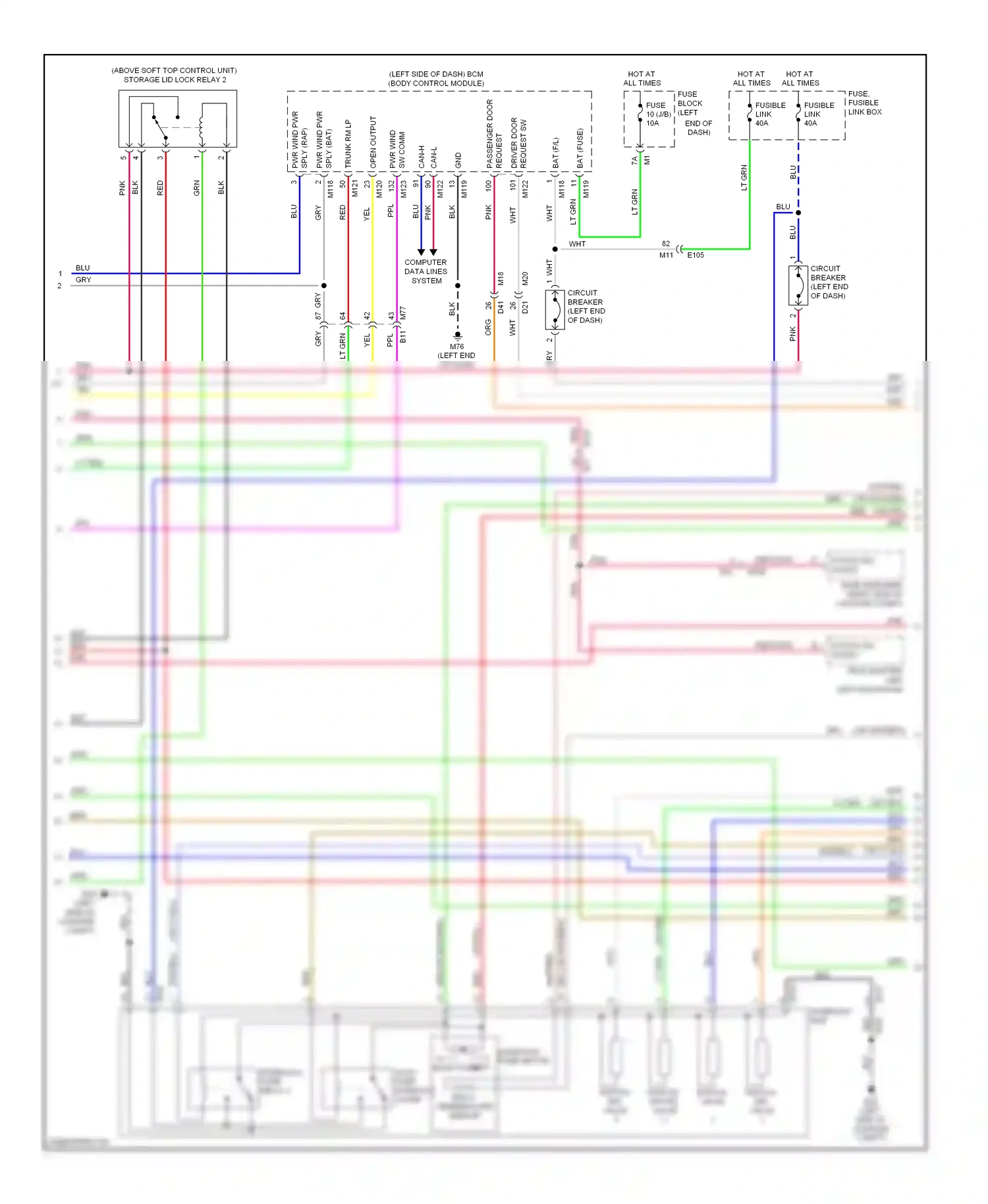 Wiring diagram open output for Nissan Murano Z51 facelift 2 (2011-2015) (1 of 1)