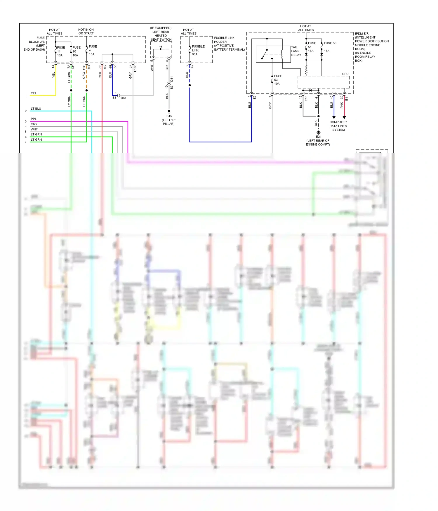 Wiring diagram push button ignition switch for Nissan Murano Z51 facelift 2 (2011-2015) (5 of 9)