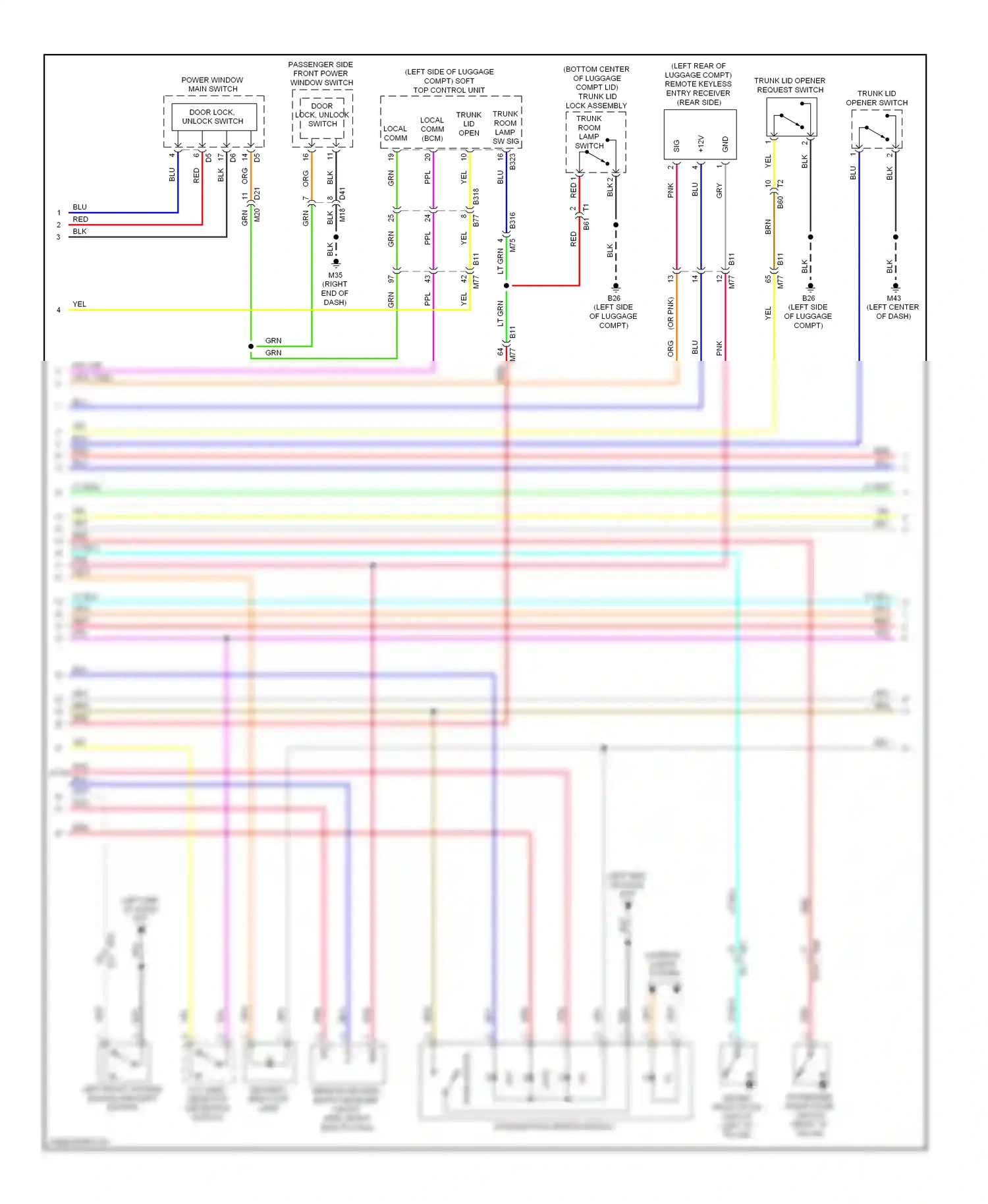 Wiring diagram push button ignition switch for Nissan Murano Z51 facelift 2 (2011-2015) (1 of 9)