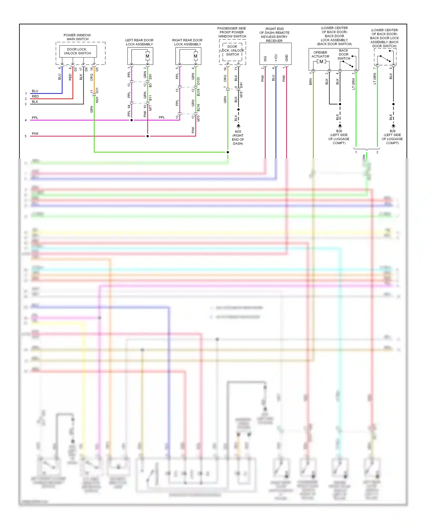 Wiring diagram push switch for Nissan Murano Z51 facelift 2 (2011-2015) (2 of 5)