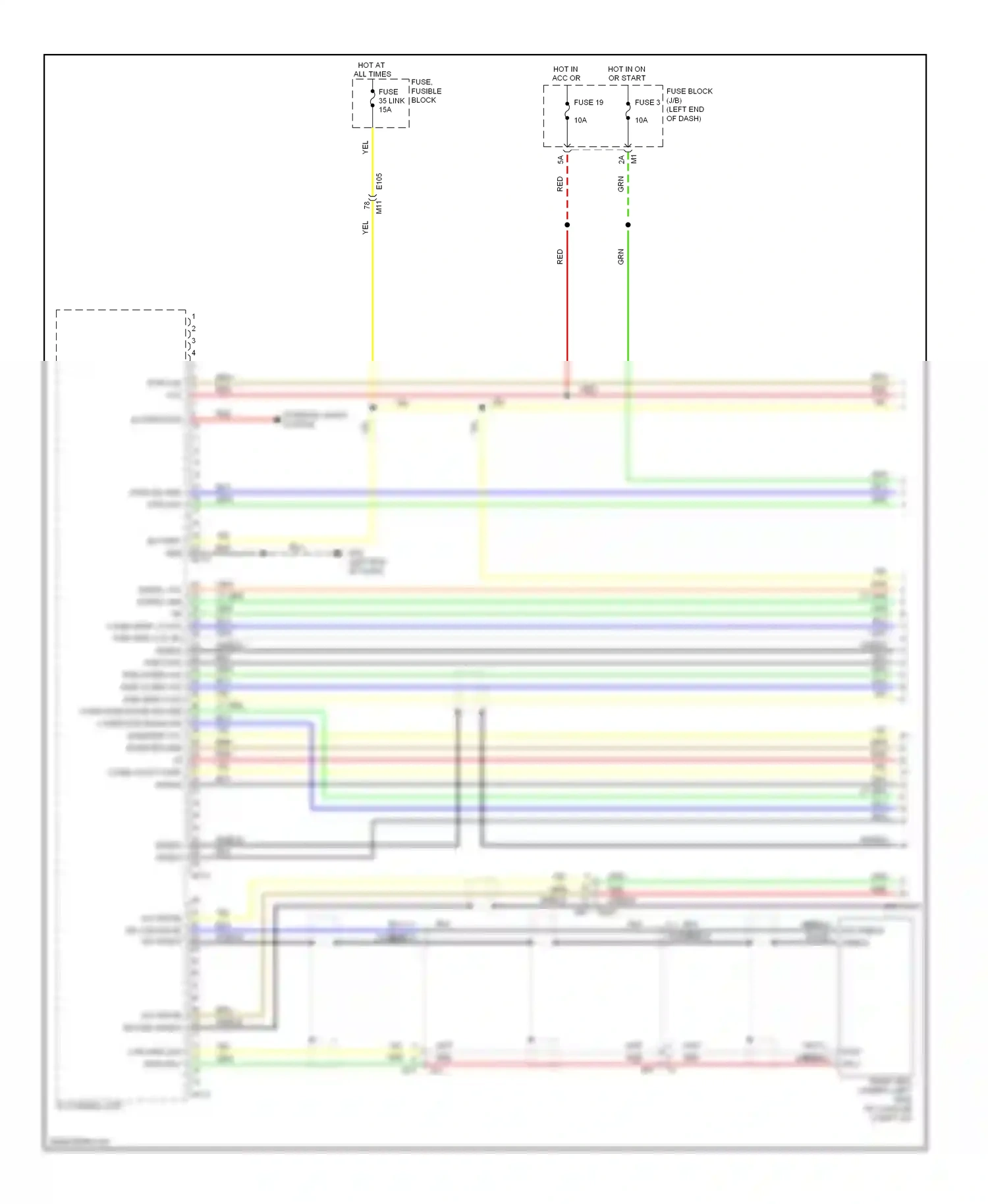 Wiring diagram shield shield shield for Nissan Murano Z51 facelift 2 (2011-2015) (1 of 1)