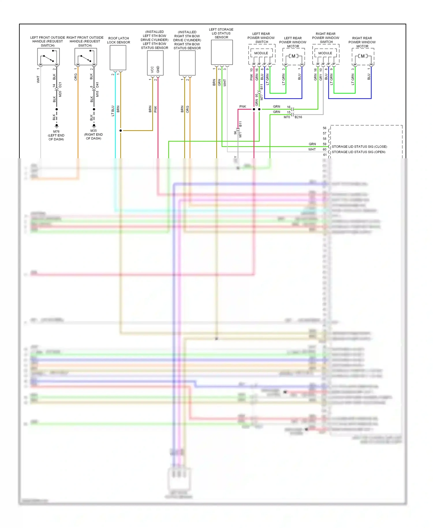 Wiring diagram status sensor for Nissan Murano Z51 facelift 2 (2011-2015) (1 of 1)