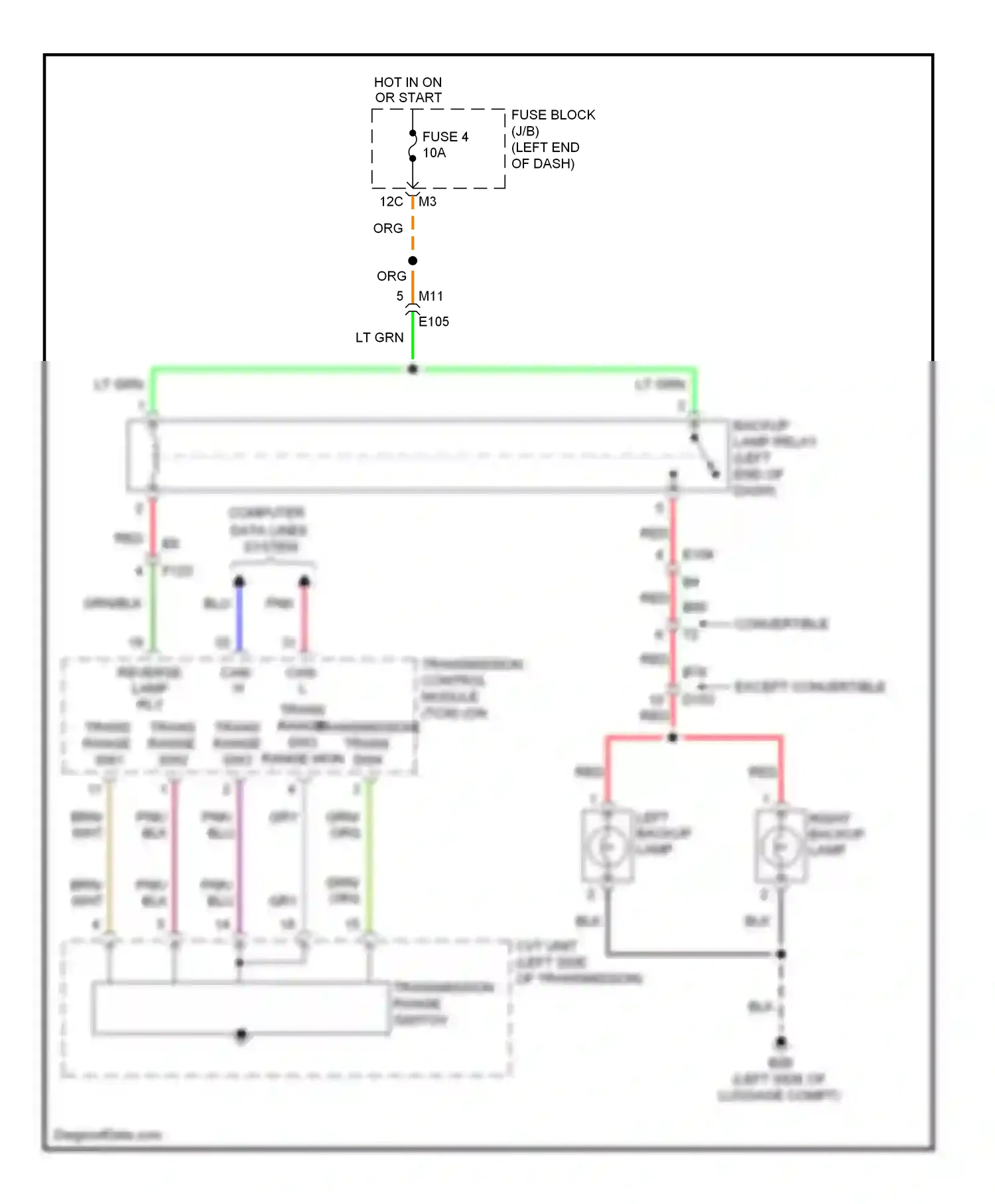 Wiring diagram trans range trans trans range range range for Nissan Murano Z51 facelift 2 (2011-2015) (1 of 1)