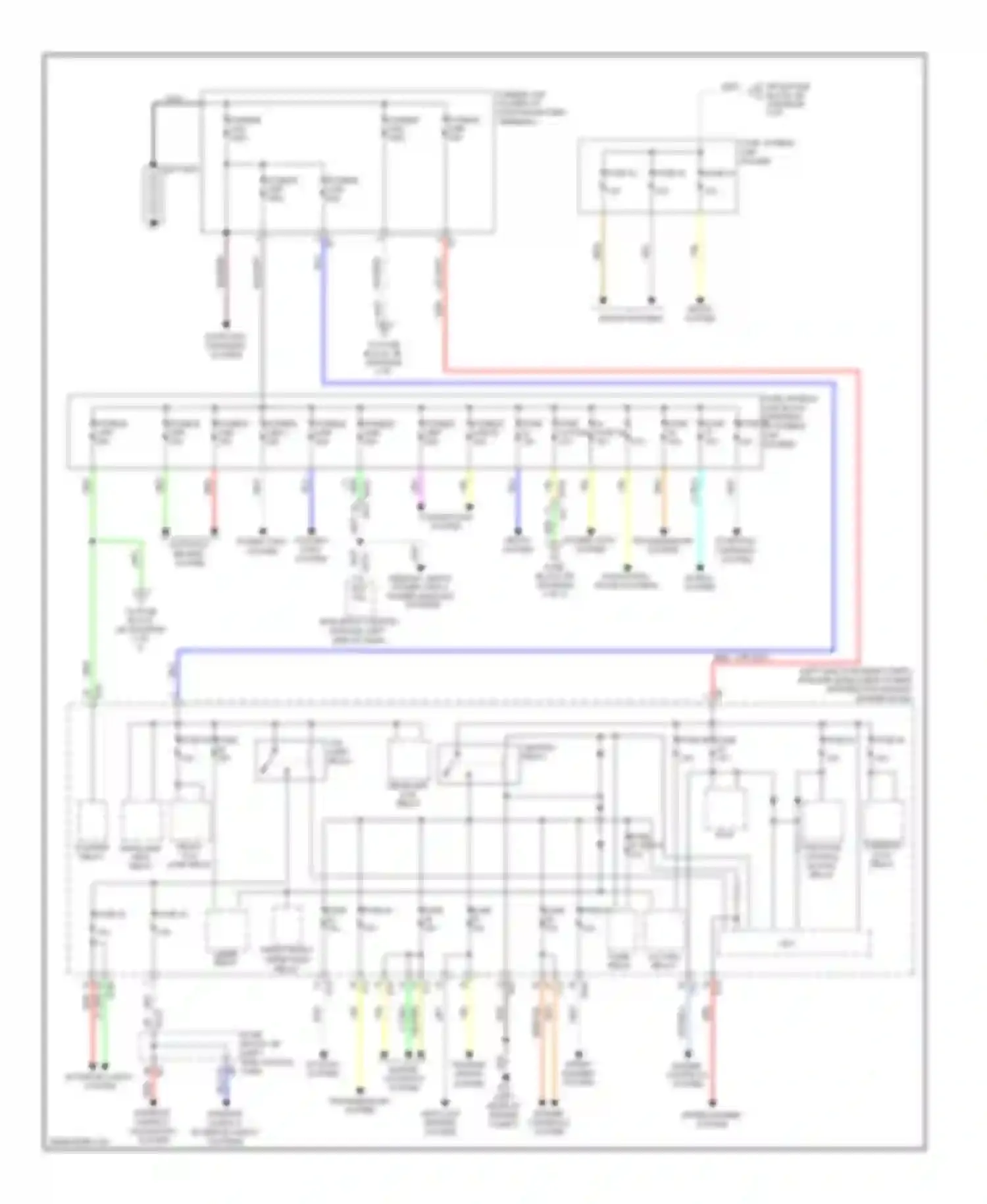 Murano Nissan Z51 facelift (2010-2012): Power distribution circuit (1 of 2)