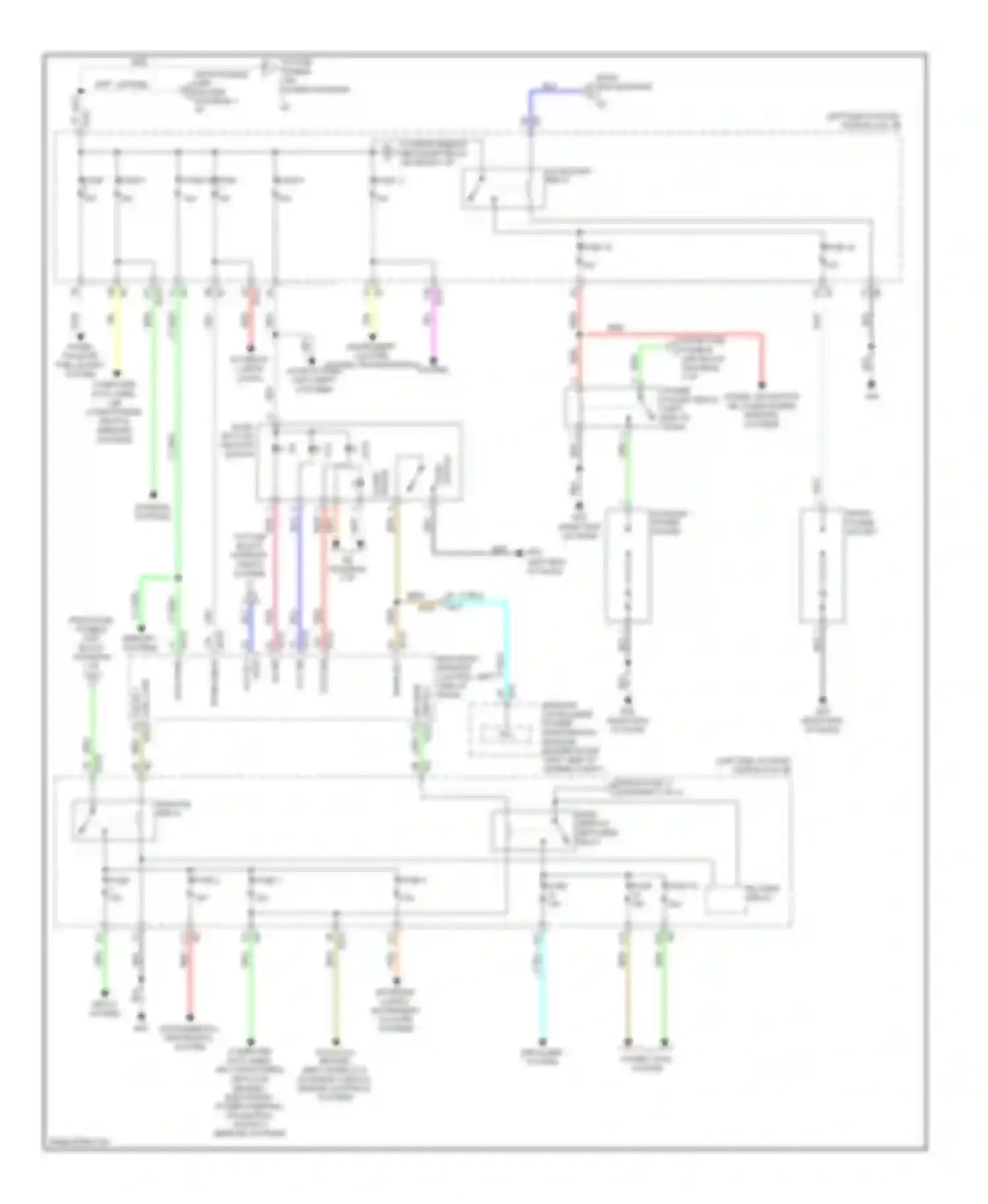 Murano Nissan Z51 facelift (2010-2012): Power distribution circuit (2 of 2)