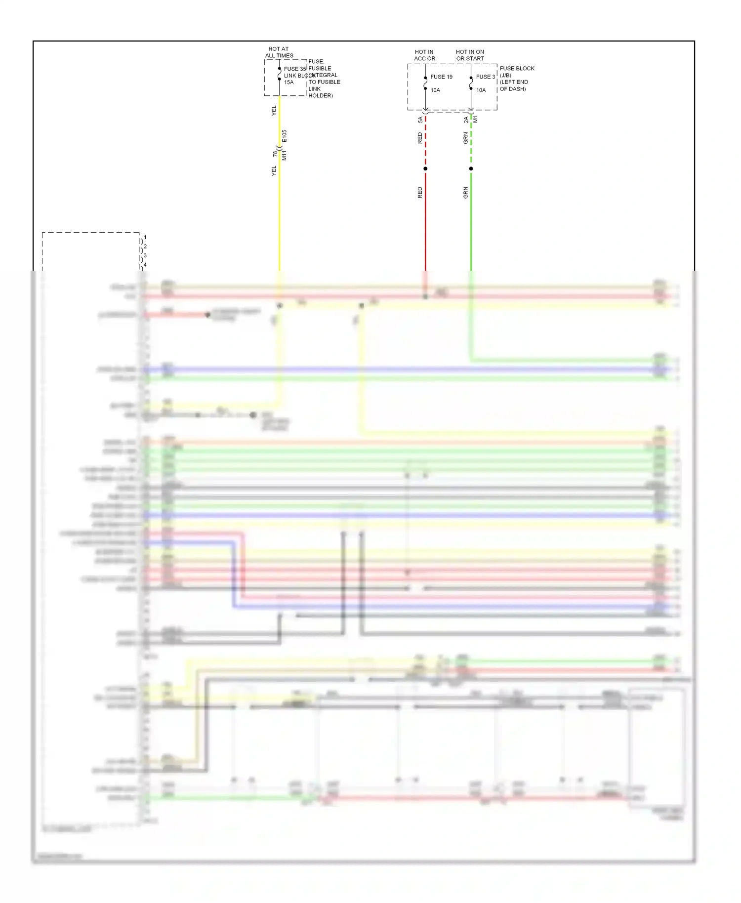 Wiring diagram av control unit for Nissan Murano Z51 facelift (2010-2012) (8 of 9)