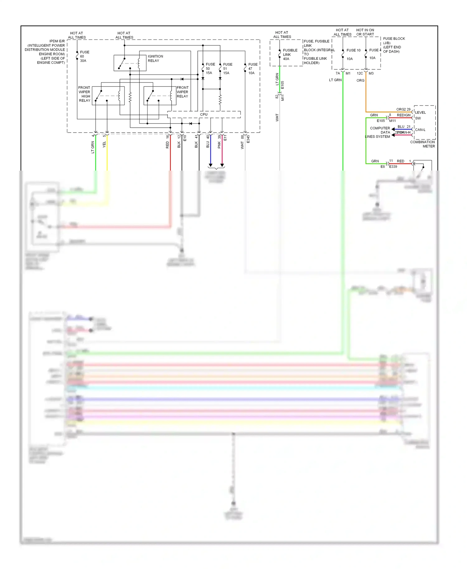 Wiring diagram can-h computer data lines system for Nissan Murano Z51 facelift (2010-2012) (1 of 1)