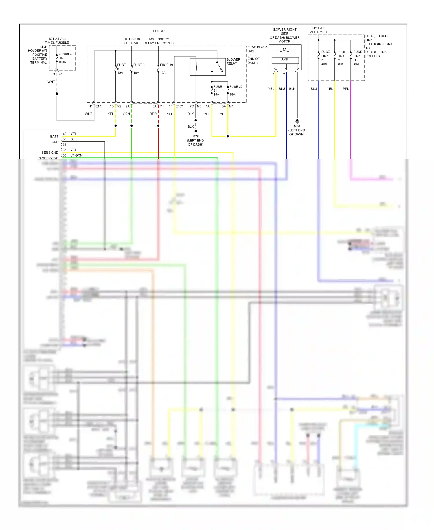 Wiring diagram combination meter for Nissan Murano Z51 facelift (2010-2012) (3 of 19)